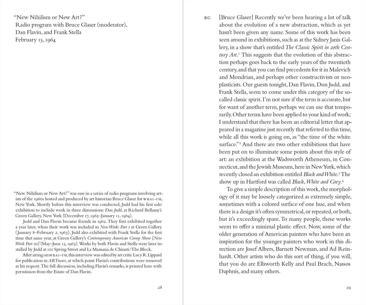 Donald Judd Interviews