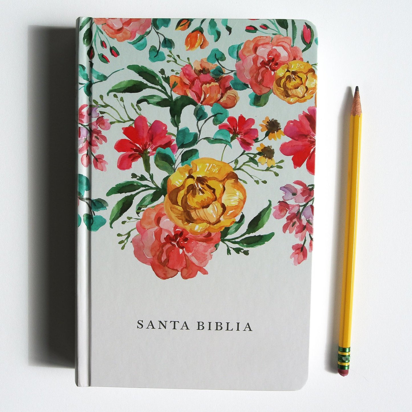 Biblia Rvr1960 Letra Grande Tamaï¿½o Manual, Tapa Dura Con Nombres de Dios, Flores Naranjas / Spanish Bible Rvr1960 Handy Size Large Print, Orange Flowers