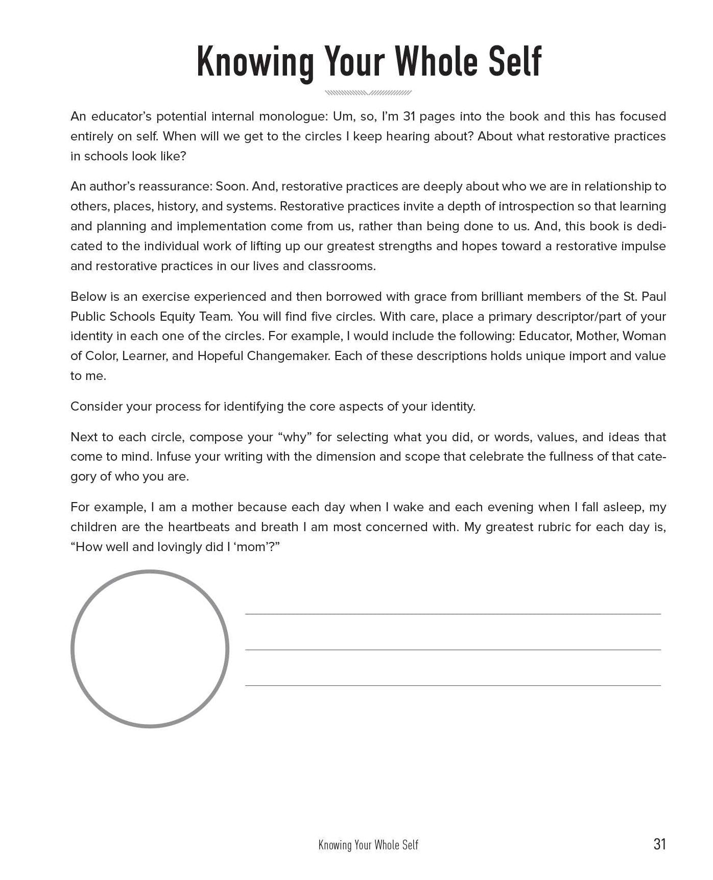 Restorative Practices at School: An Educator's Guided Workbook to Nurture Professional Wellness, Support Student Growth, and Build Engaged Classroom Communities
