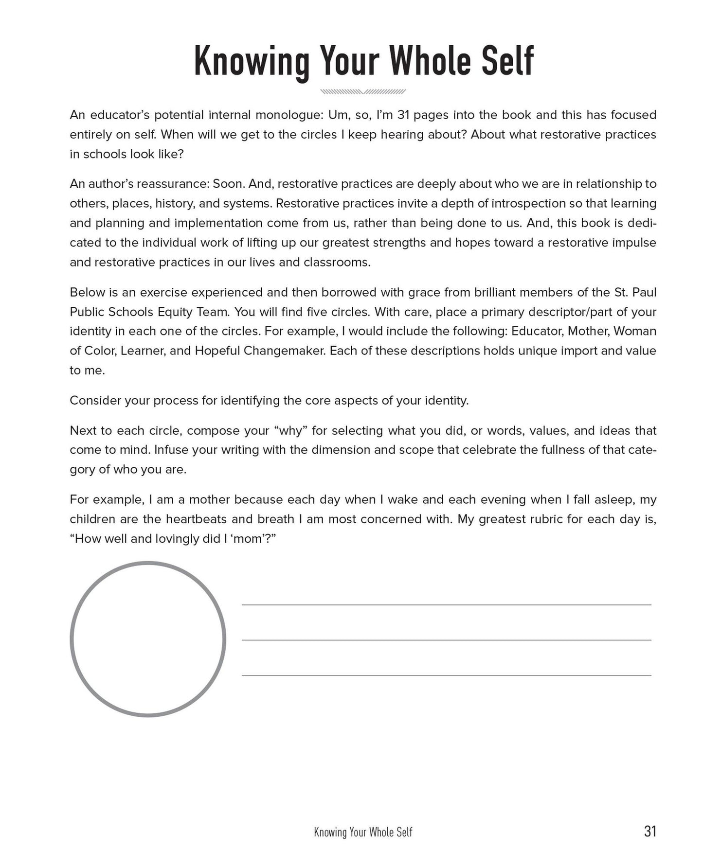 Restorative Practices at School: An Educator's Guided Workbook to Nurture Professional Wellness, Support Student Growth, and Build Engaged Classroom Communities