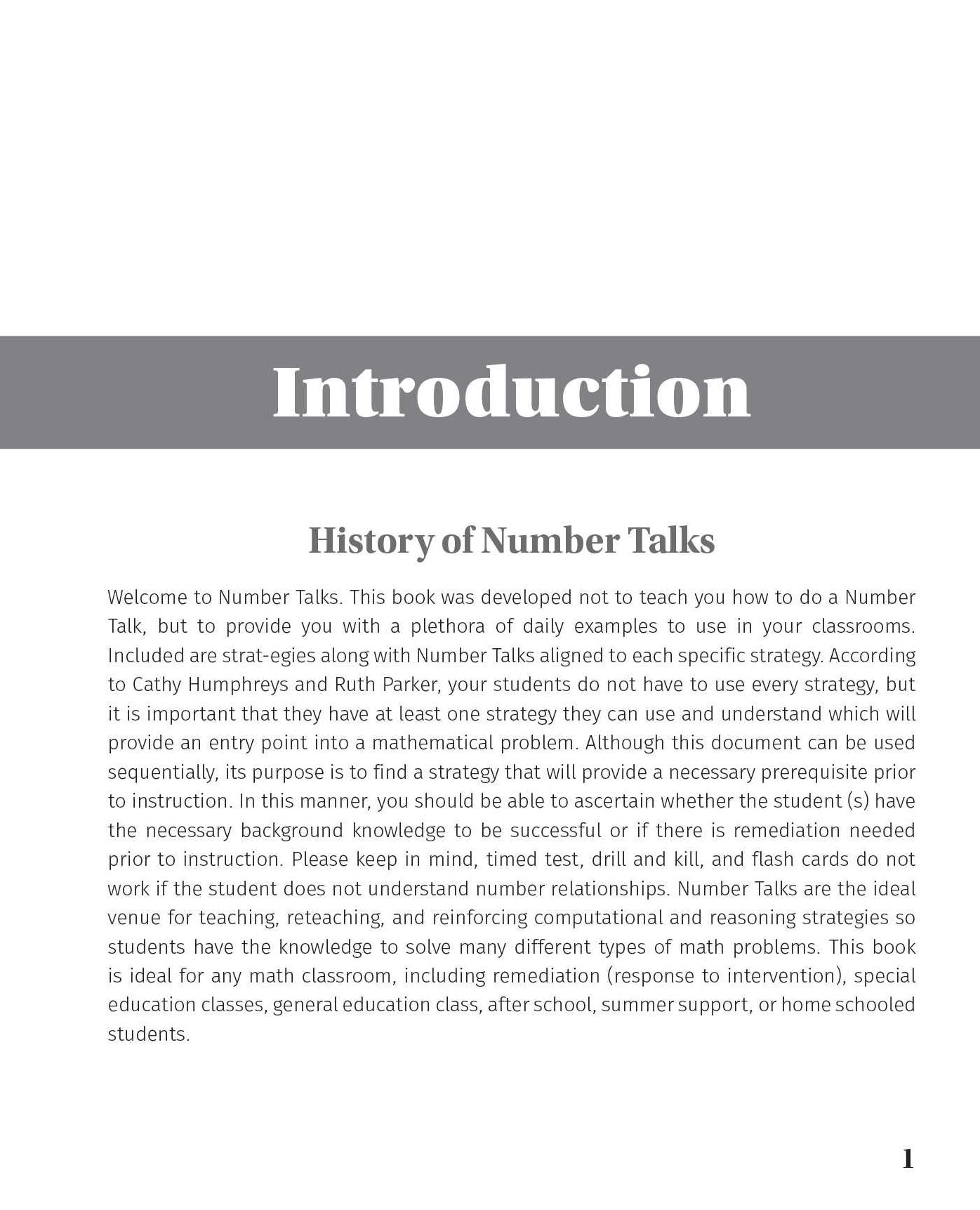 Classroom-Ready Number Talks for Sixth, Seventh, and Eighth Grade Teachers: 1,000 Interactive Math Activities that Promote Conceptual Understanding and Computational Fluency