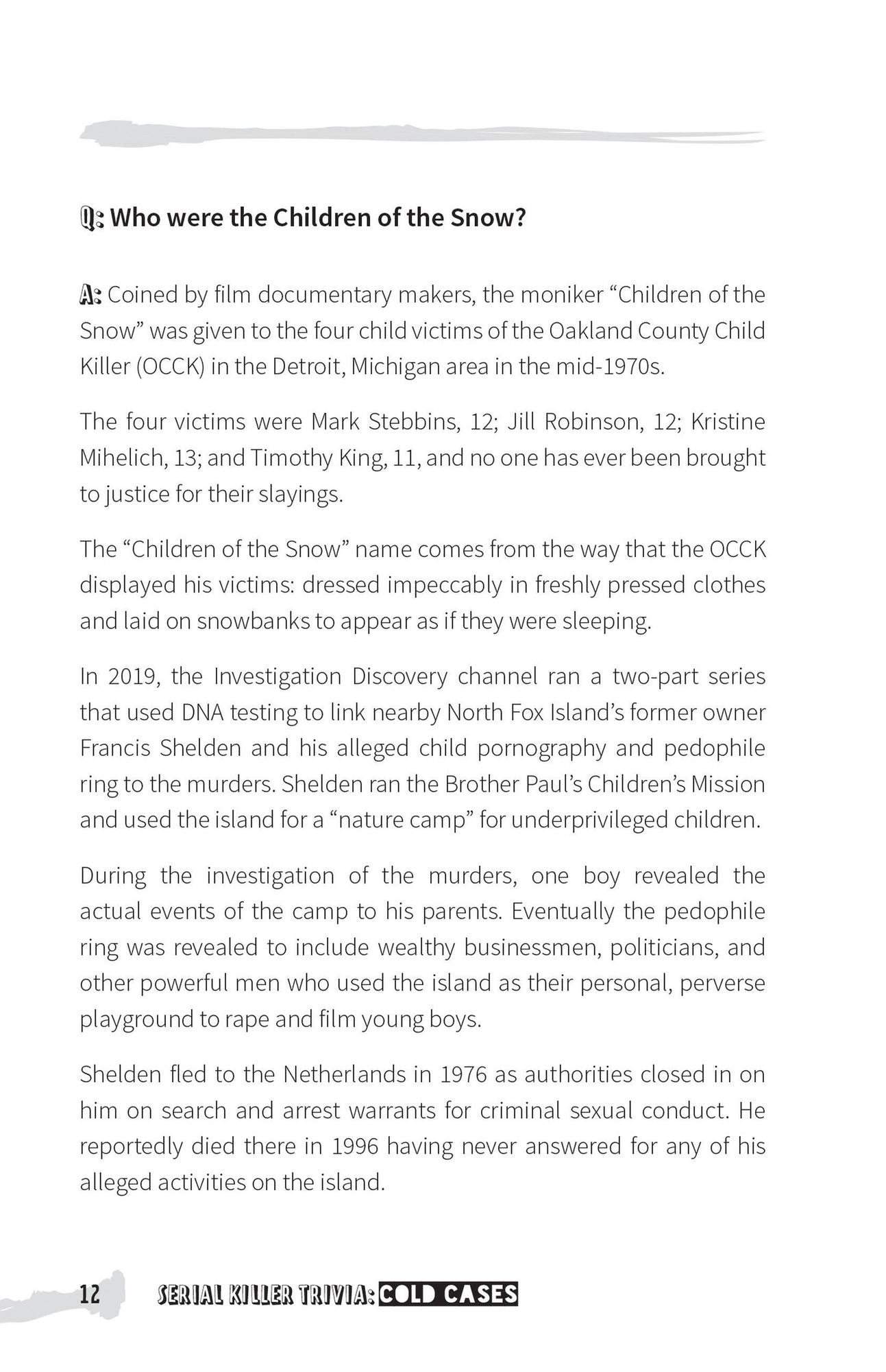 Serial Killer Trivia: Cold Cases: Fascinating Facts and Chilling Details from the Creepiest Unsolved Murders Ever