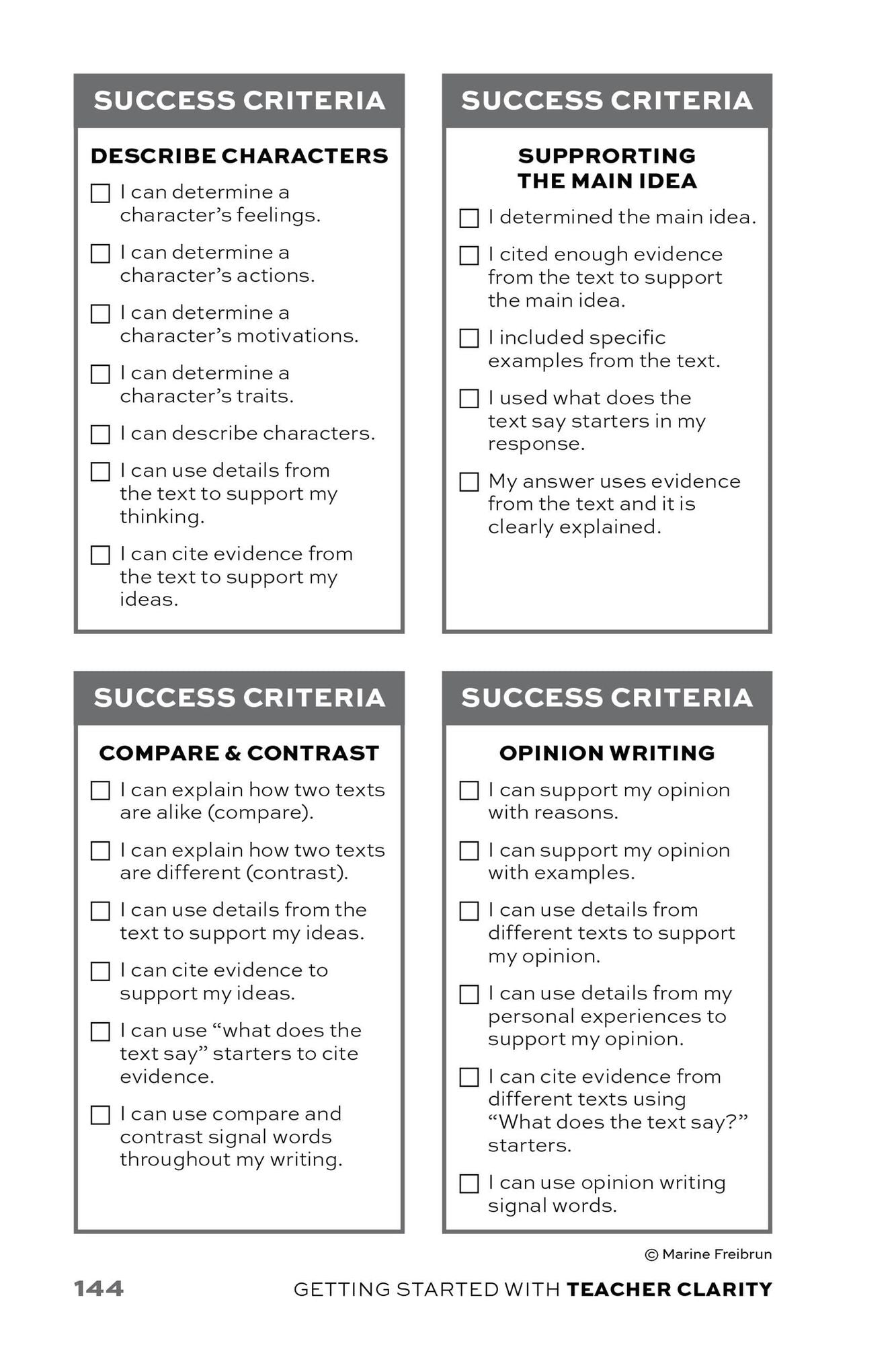 Getting Started with Teacher Clarity: Ready-to-Use Research-Based Strategies to Develop Learning Intentions, Foster Student Autonomy, and Engage Students