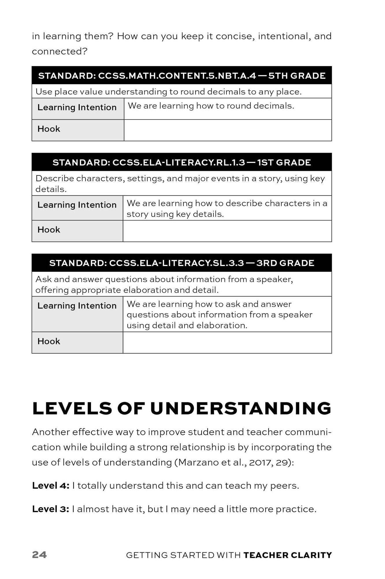 Getting Started with Teacher Clarity: Ready-to-Use Research-Based Strategies to Develop Learning Intentions, Foster Student Autonomy, and Engage Students