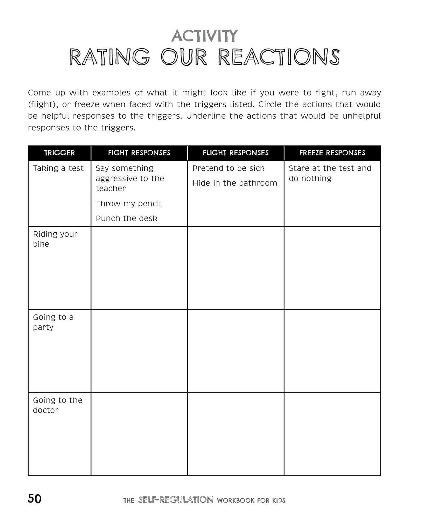 The Self-Regulation Workbook for Kids: CBT Exercises and Coping Strategies to Help Children Handle Anxiety, Stress, and Other Strong Emotions