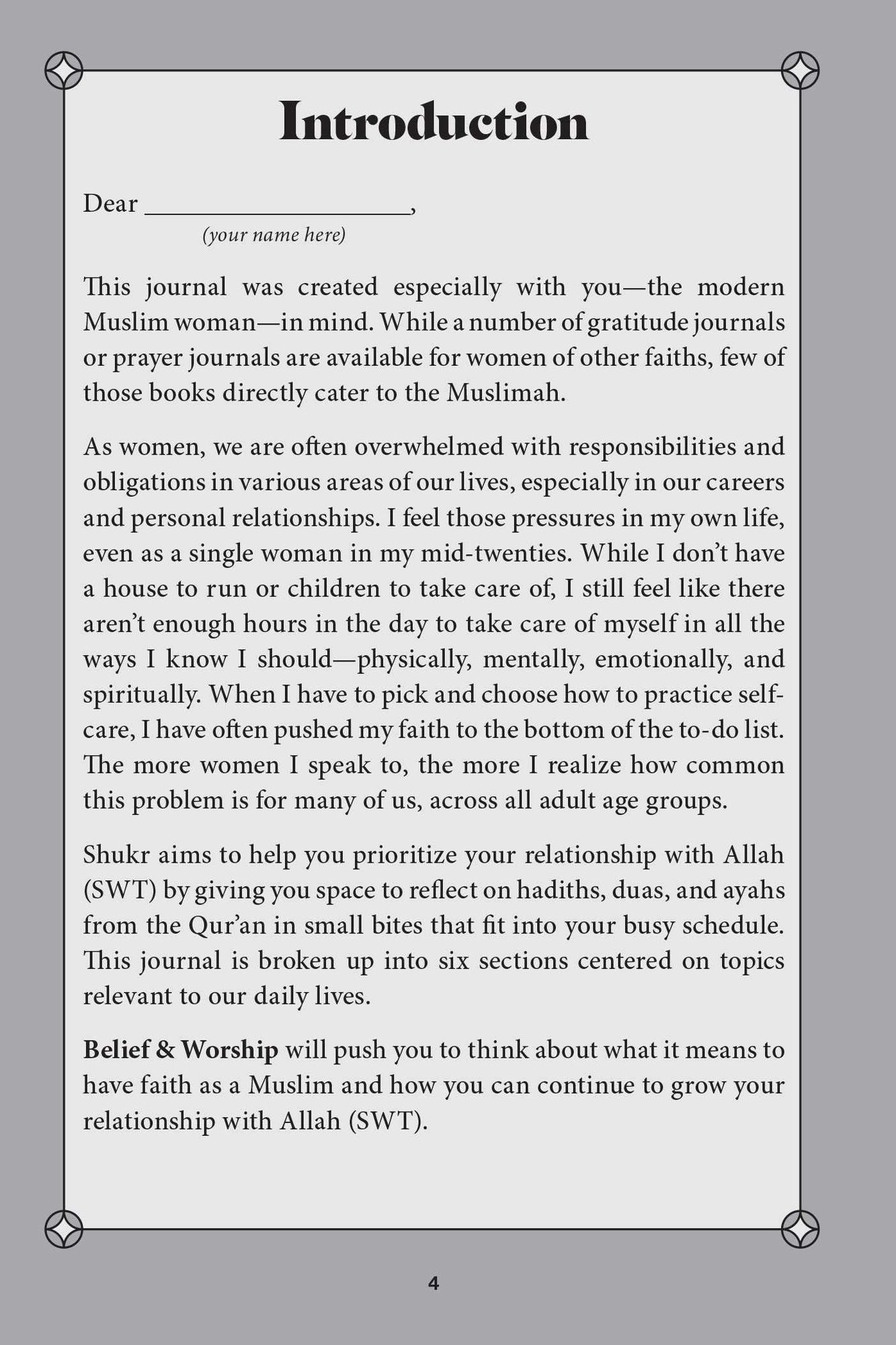 Shukr: An Inspirational Dua and Gratitude Journal for Women