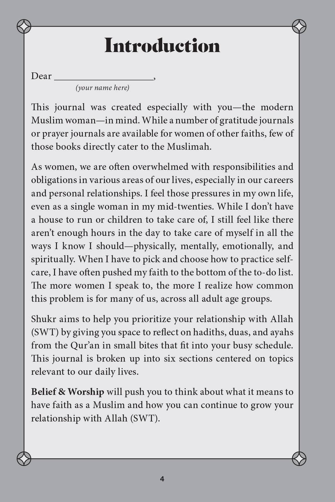 Shukr: An Inspirational Dua and Gratitude Journal for Women