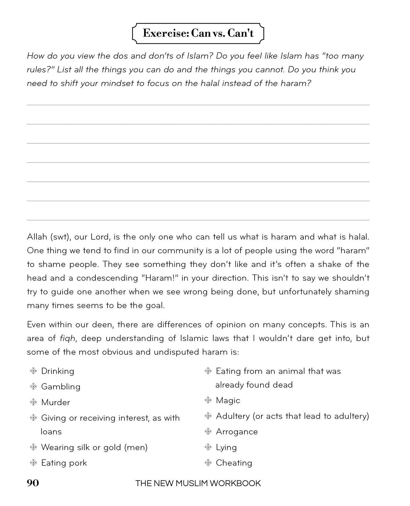 The New Muslim Workbook: The Interactive Guide to Building Your Relationship with Allah through Reflection and Prayer