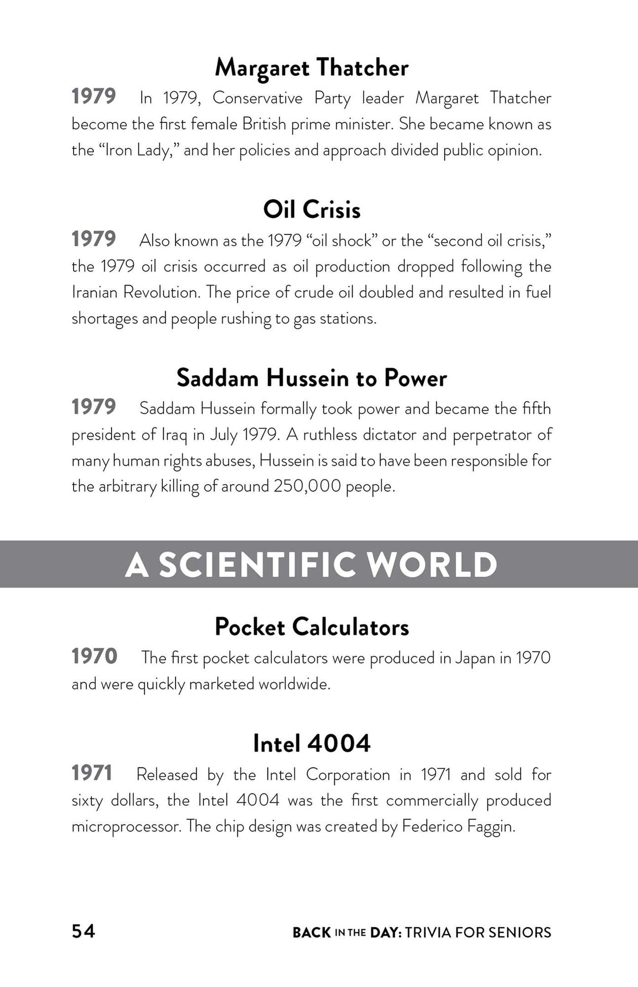 Back in the Day Trivia for Seniors: Facts and Trivia from History and Pop Culture to Keep Your Mind Sharp and Boost Your Memory