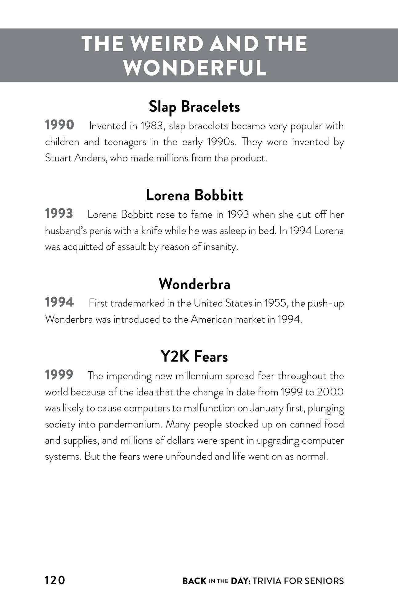 Back in the Day Trivia for Seniors: Facts and Trivia from History and Pop Culture to Keep Your Mind Sharp and Boost Your Memory