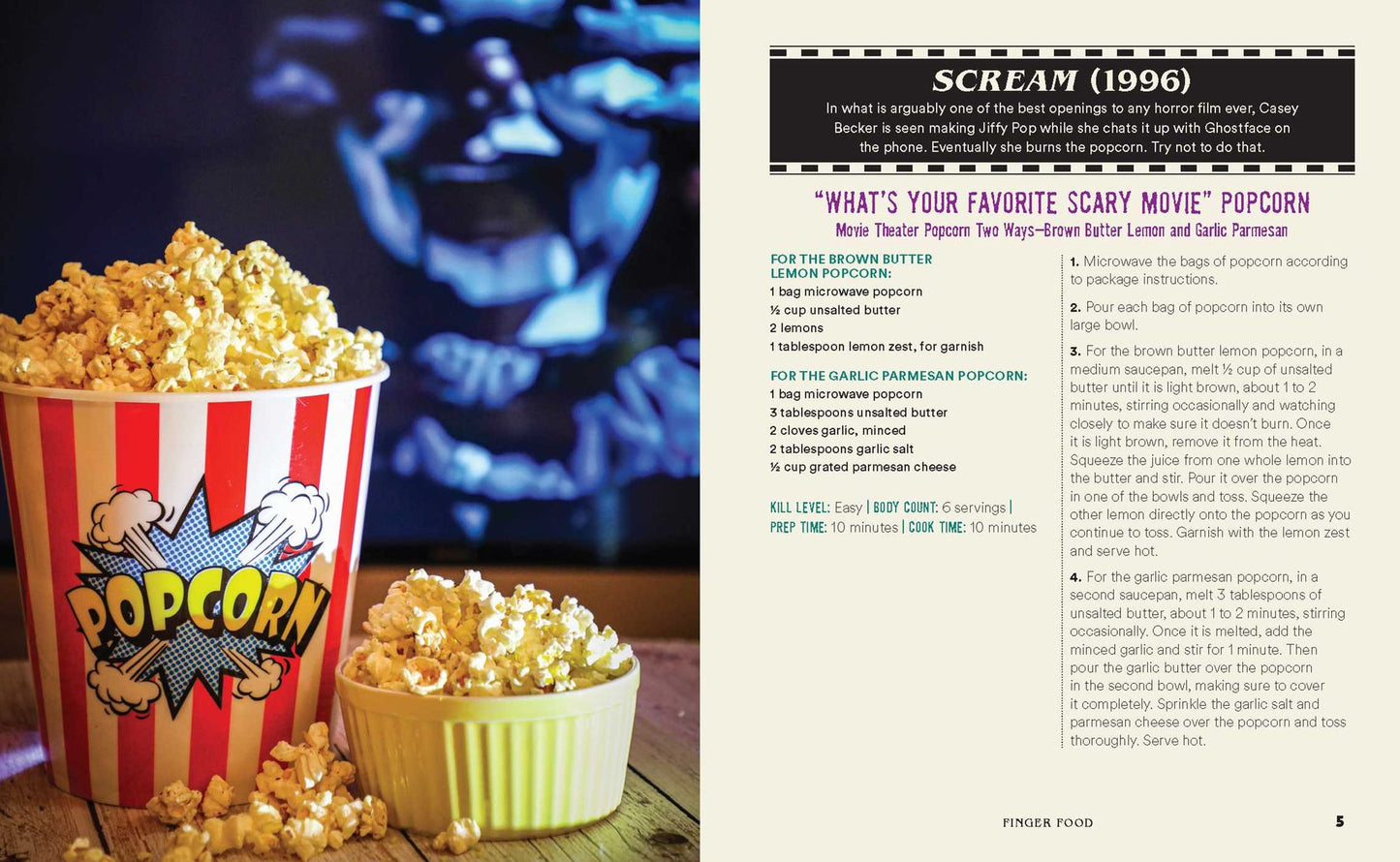 The Horror Movie Night Cookbook: 60 Deliciously Deadly Recipes Inspired by Iconic Slashers, Zombie Films, Psychological Thrillers, Sci-Fi Spooks, and More (Includes Halloween, Psycho, Jaws, The Conjuring, and More)