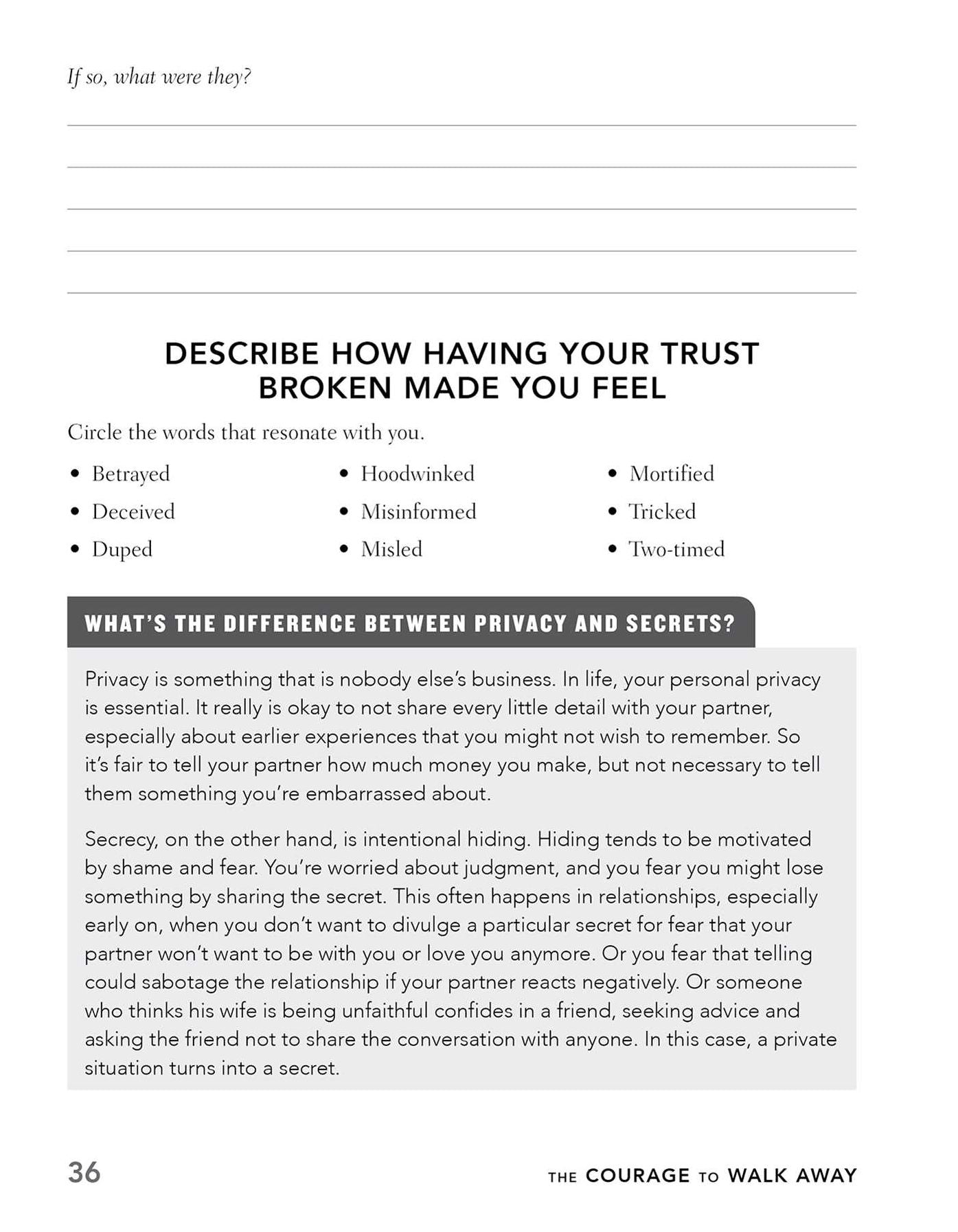The Courage to Walk Away: Move On after Infidelity by Mourning What You Lost, Identifying Your Relationship Needs, and Empowering Yourself for the Future
