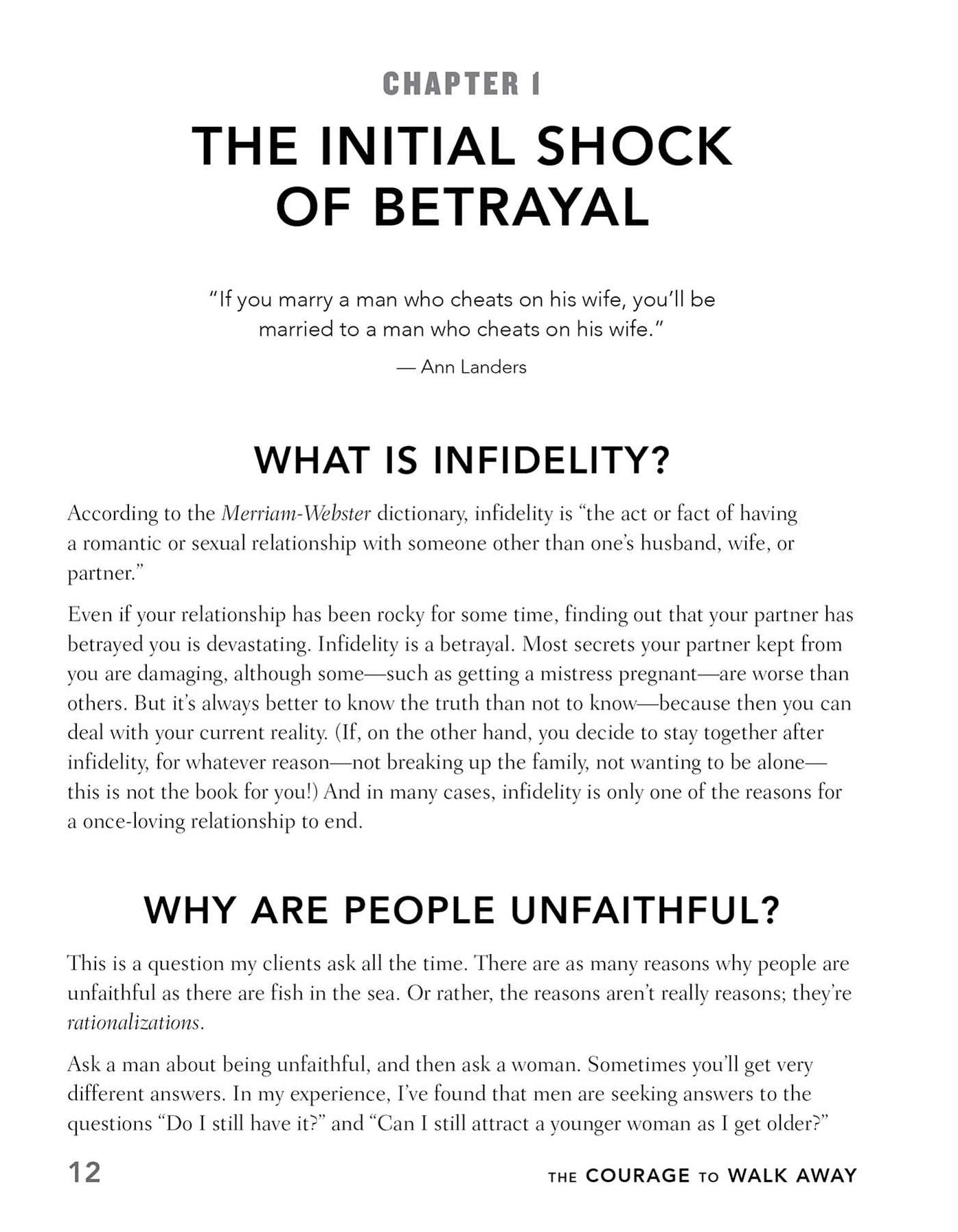 The Courage to Walk Away: Move On after Infidelity by Mourning What You Lost, Identifying Your Relationship Needs, and Empowering Yourself for the Future