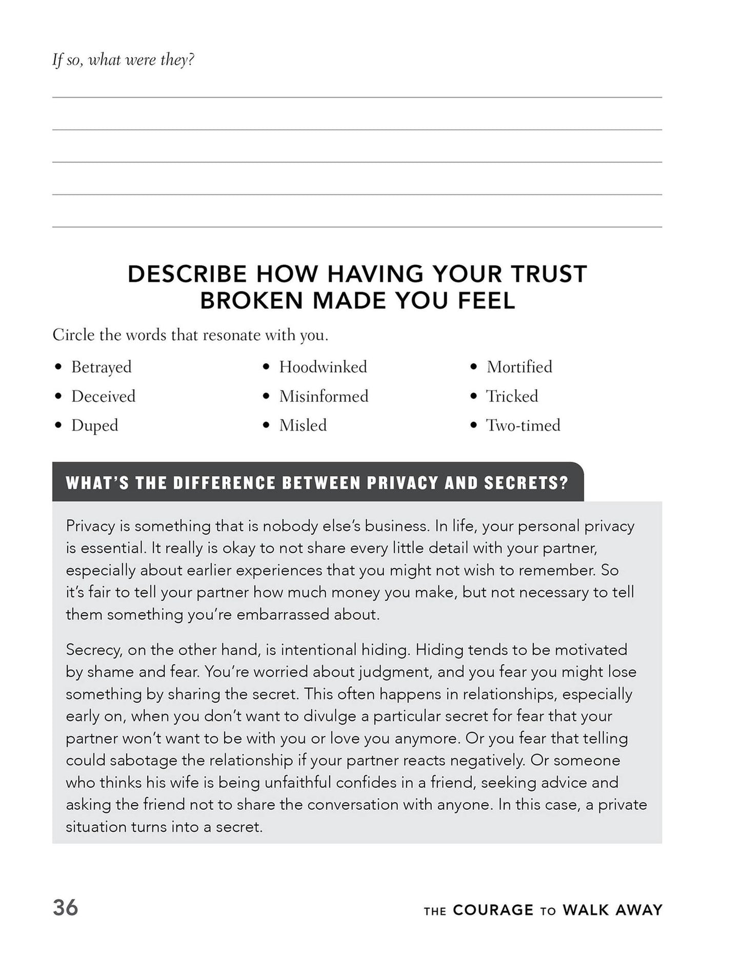 The Courage to Walk Away: Move On after Infidelity by Mourning What You Lost, Identifying Your Relationship Needs, and Empowering Yourself for the Future