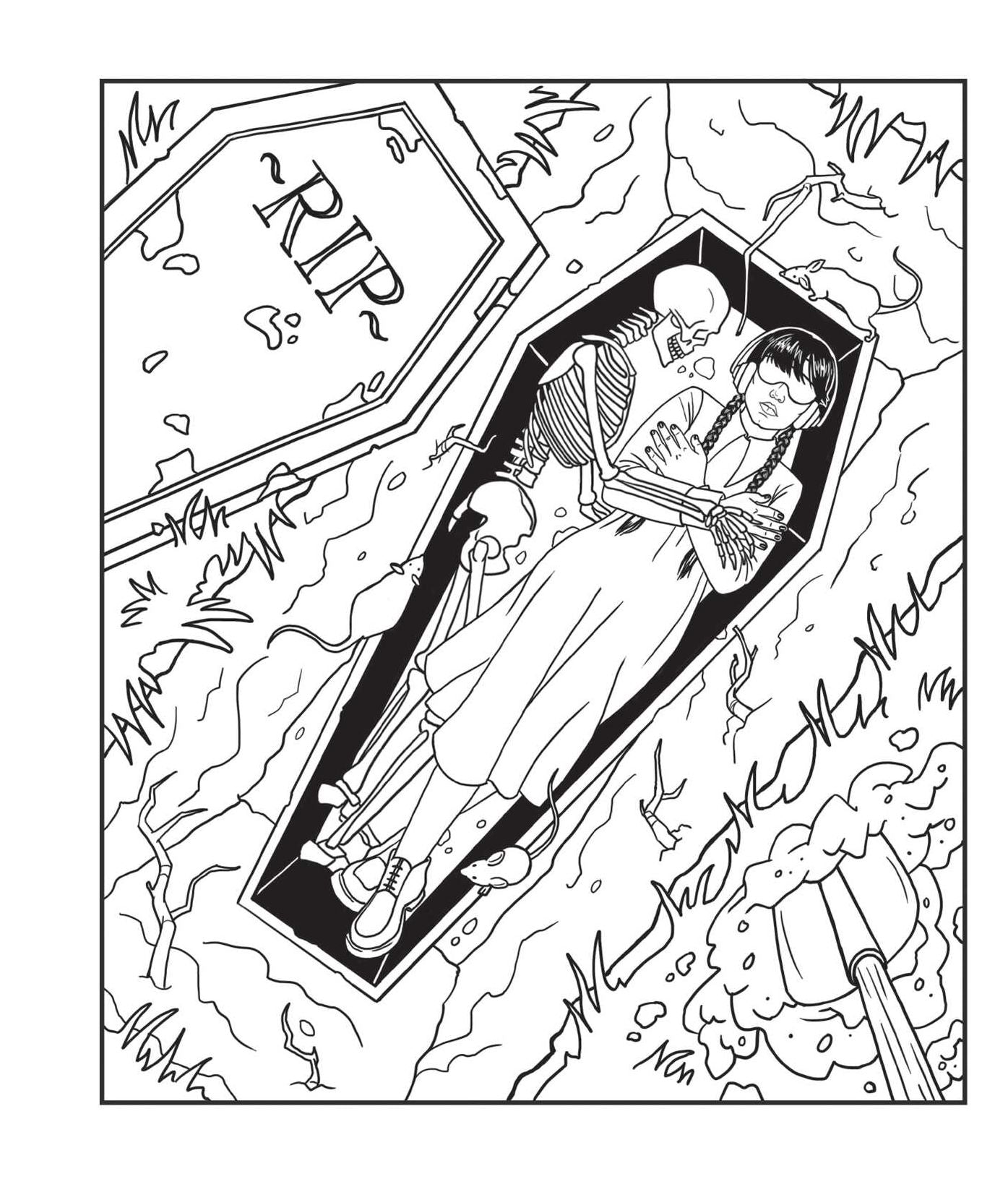 Wednesday: An Unofficial Coloring Book of the Morbid and Ghastly