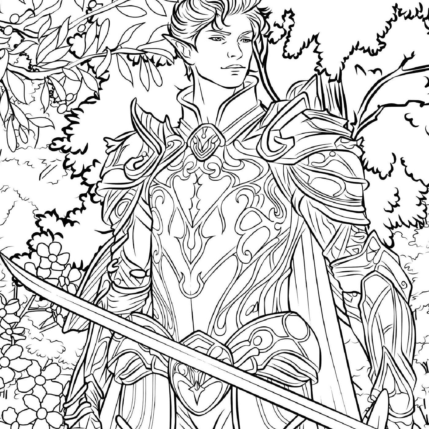 The Romantasy Coloring Book: An Adult Coloring Book Featuring 24 Gorgeous Romance and Fantasy-Themed Illustrations