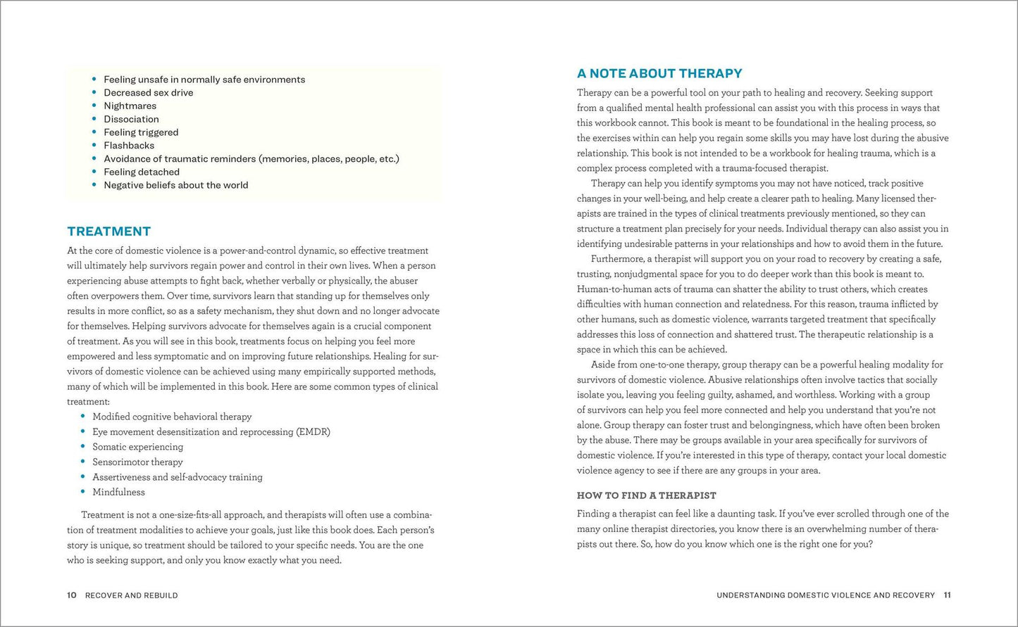 Recover and Rebuild Domestic Violence Workbook: Moving On from Partner Abuse