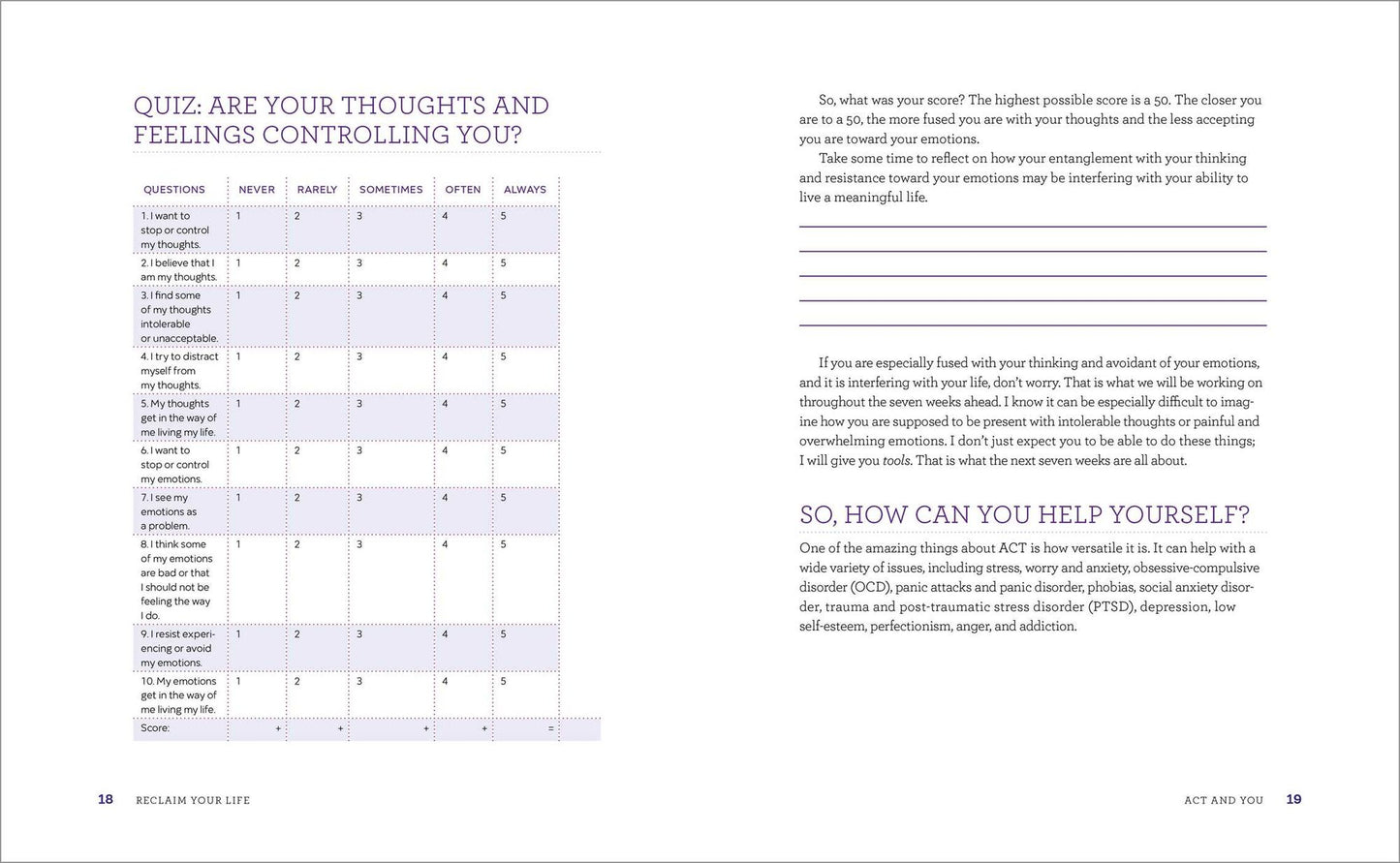 Reclaim Your Life: Acceptance and Commitment Therapy in 7 Weeks