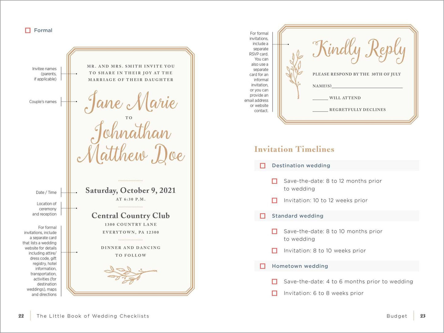The Little Book of Wedding Checklists: All the Lists and Tips You Need to Plan the Big Day
