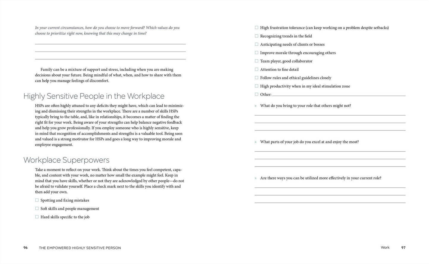 The Empowered Highly Sensitive Person: A Workbook to Harness Your Strengths in Every Part of Life