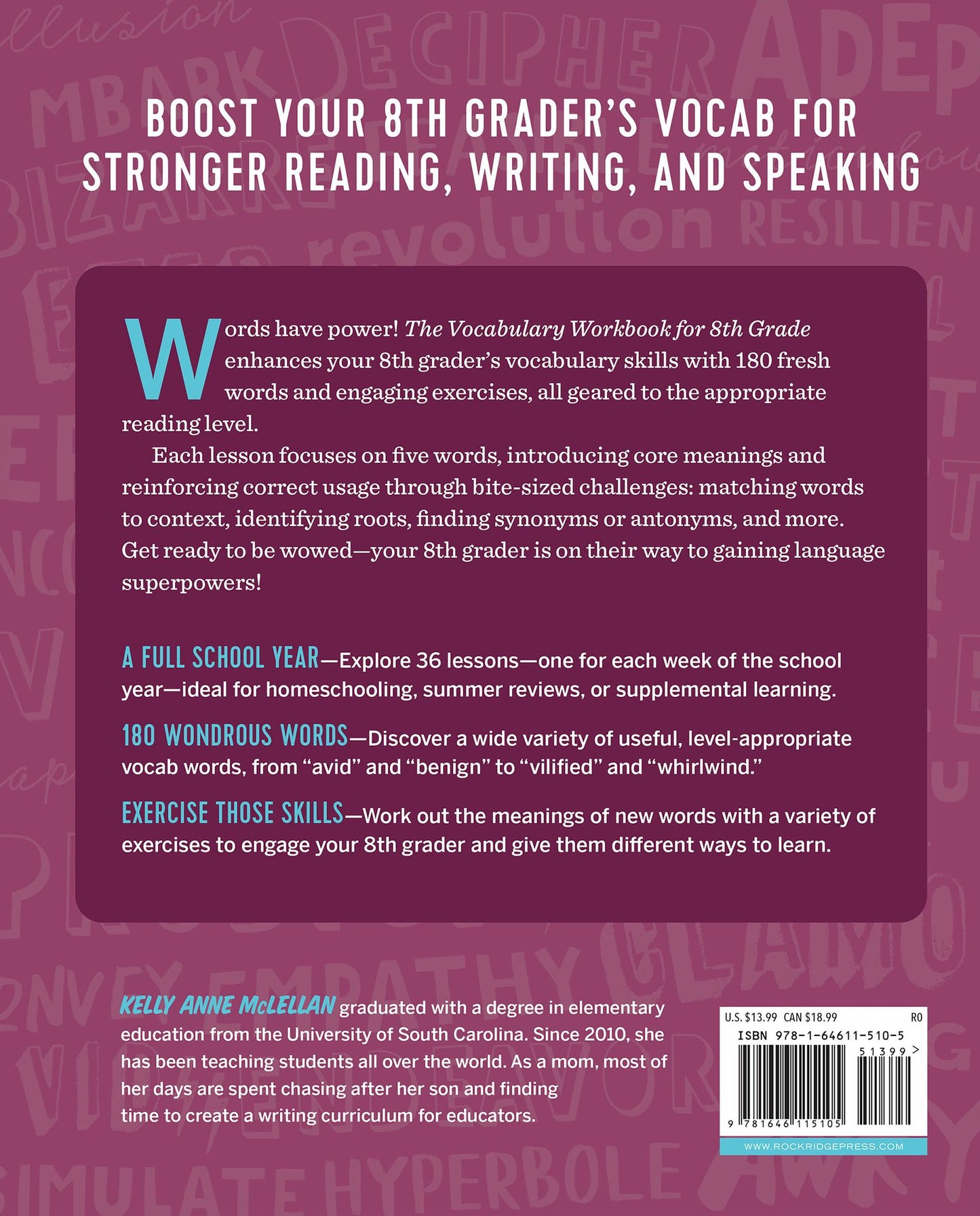 The Vocabulary Workbook for 8th Grade: Weekly Activities to Boost Your Word Power