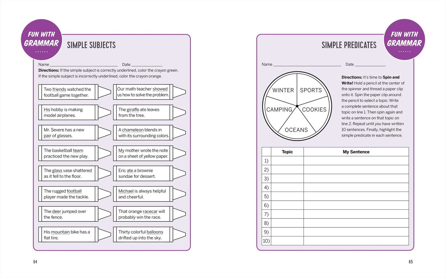 The English Grammar Workbook for Grades 3, 4, and 5: 140+ Simple Exercises to Improve Grammar, Punctuation and Word Usage
