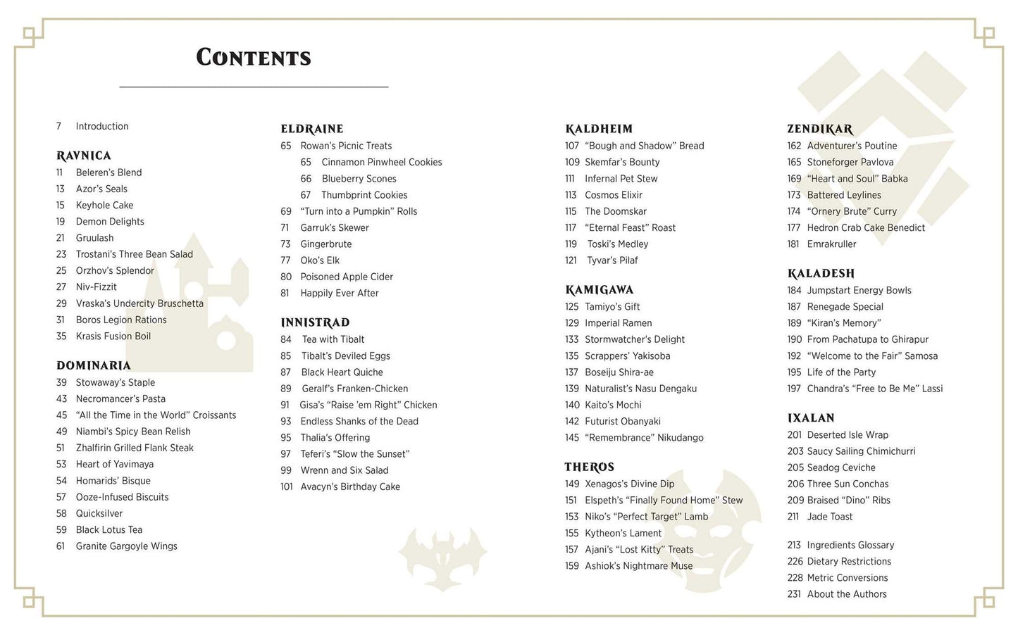 Magic: The Gathering: The Official Cookbook: Cuisines of the Multiverse