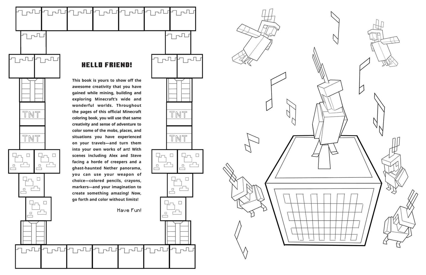 The Official Minecraft Coloring Adventures Book: Create, Explore, Color!
