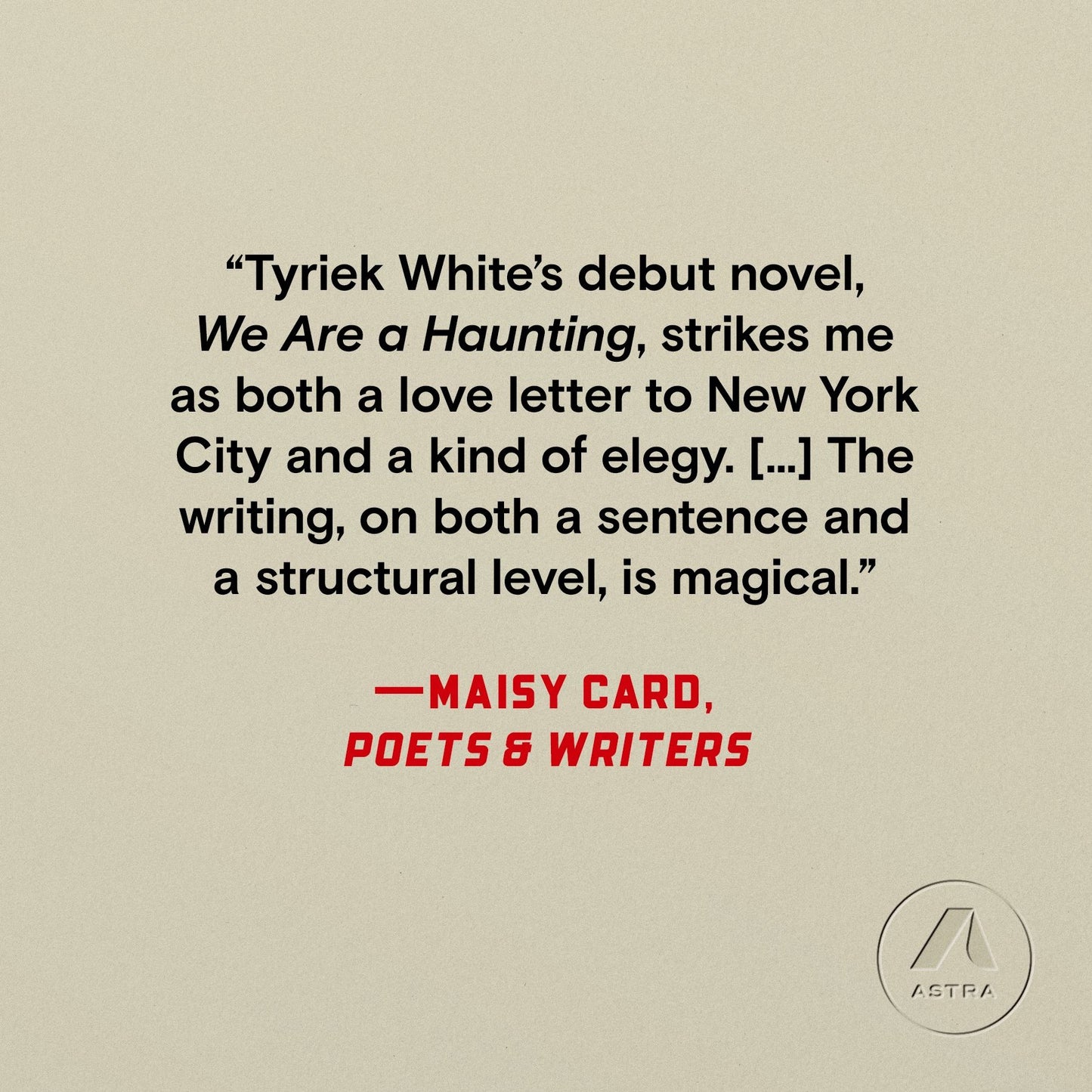 We Are a Haunting: A Novel