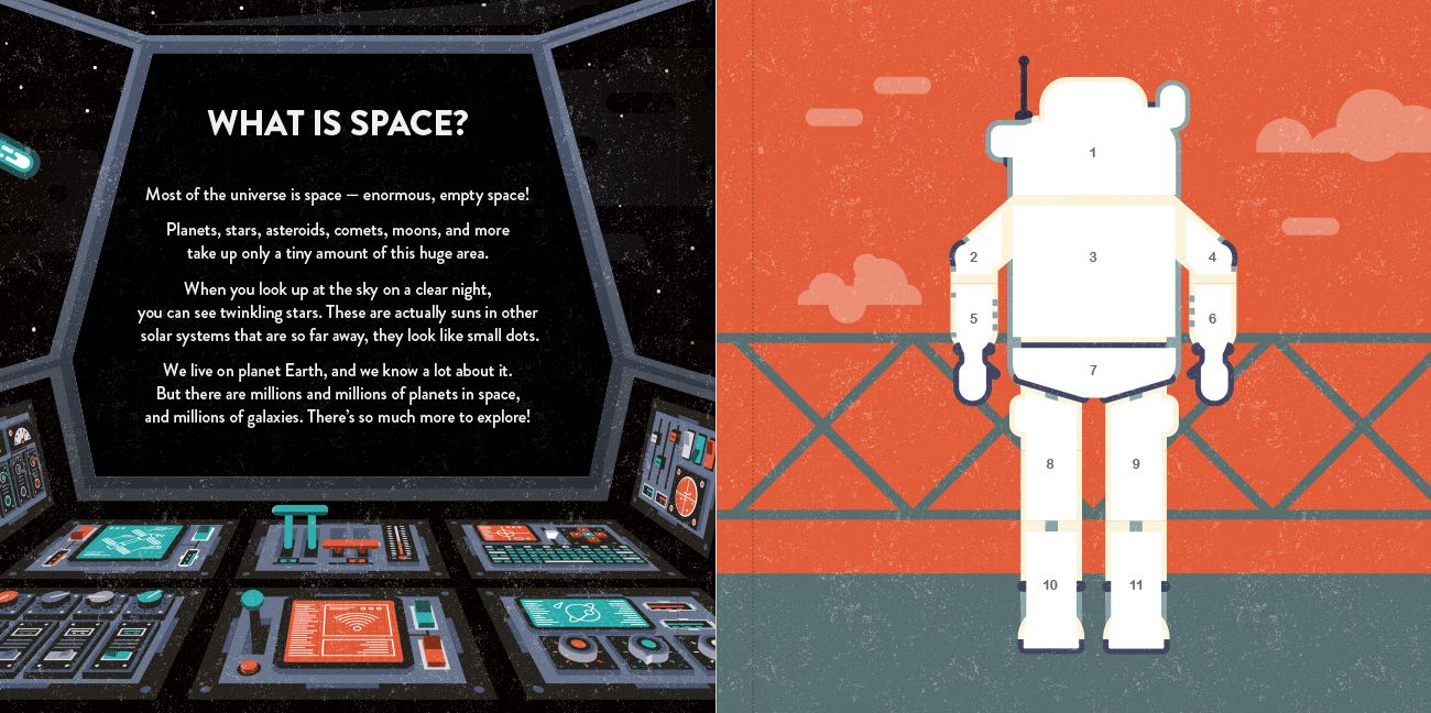 Color with Stickers: Space: Create 10 Pictures with Stickers!
