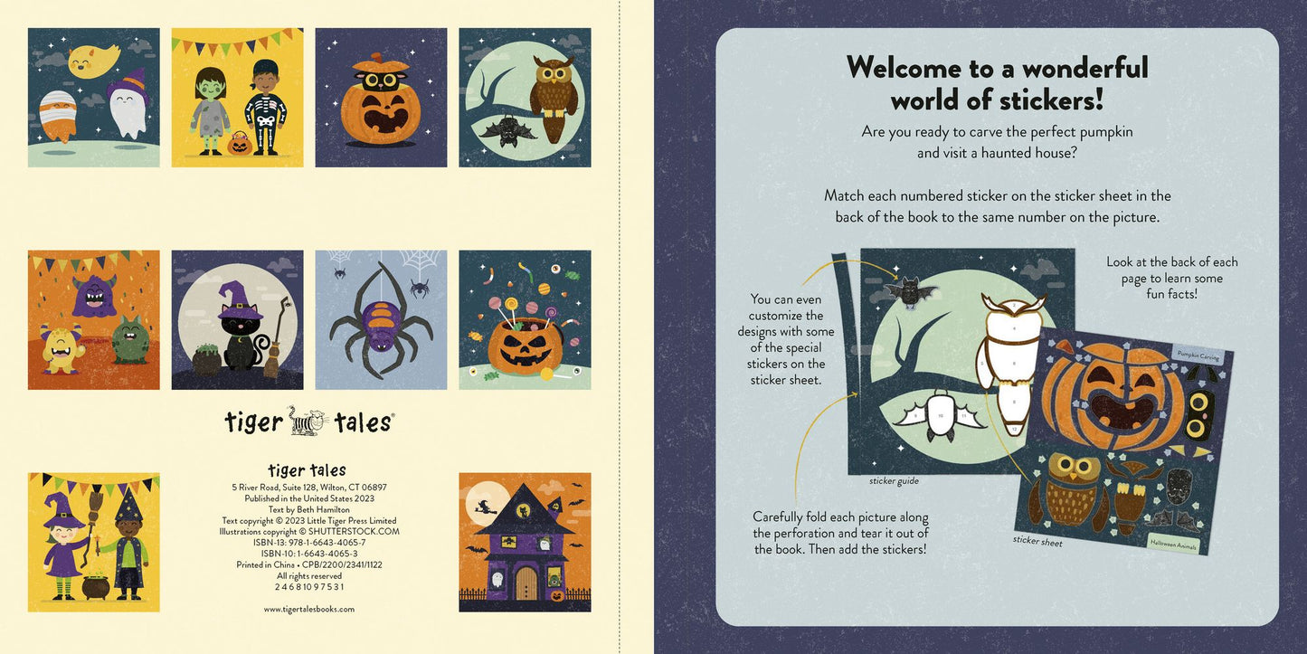 Color with Stickers: Halloween: Create 10 Pictures with Stickers!