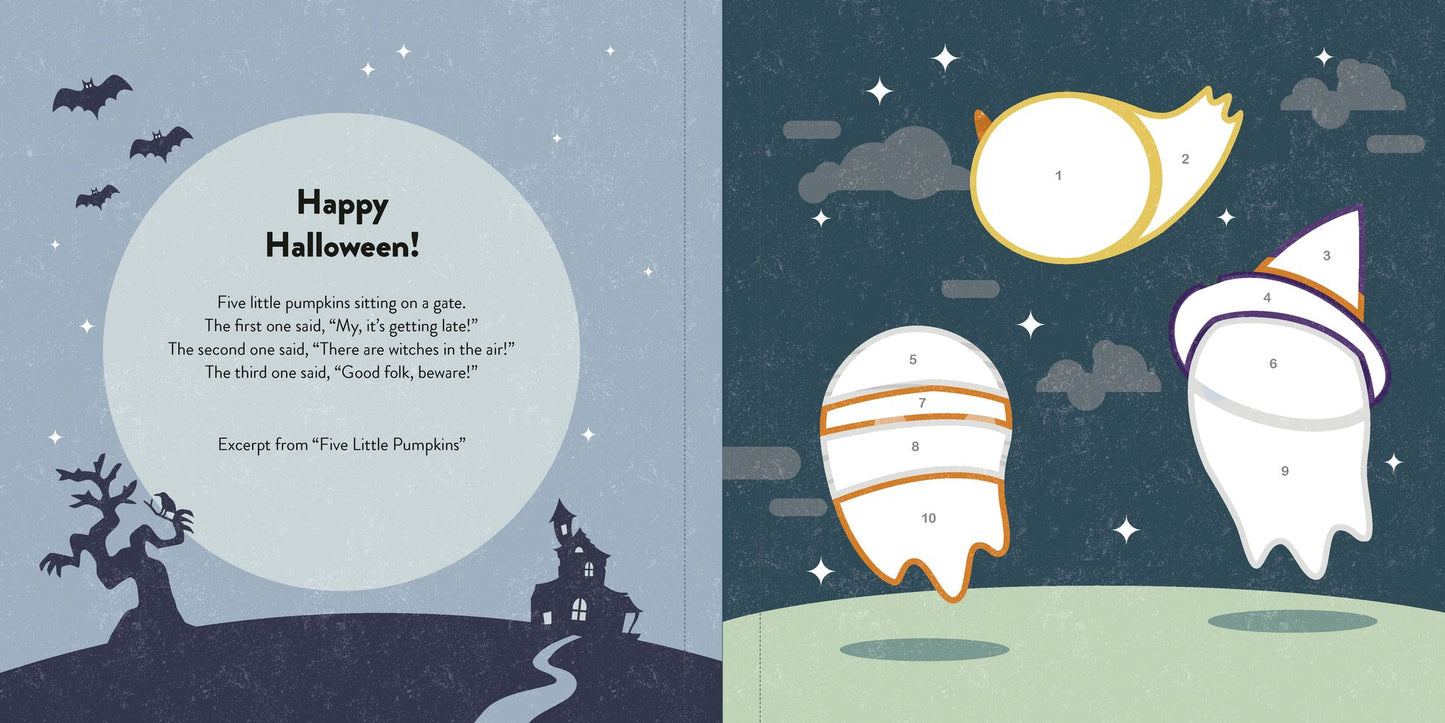 Color with Stickers: Halloween: Create 10 Pictures with Stickers!