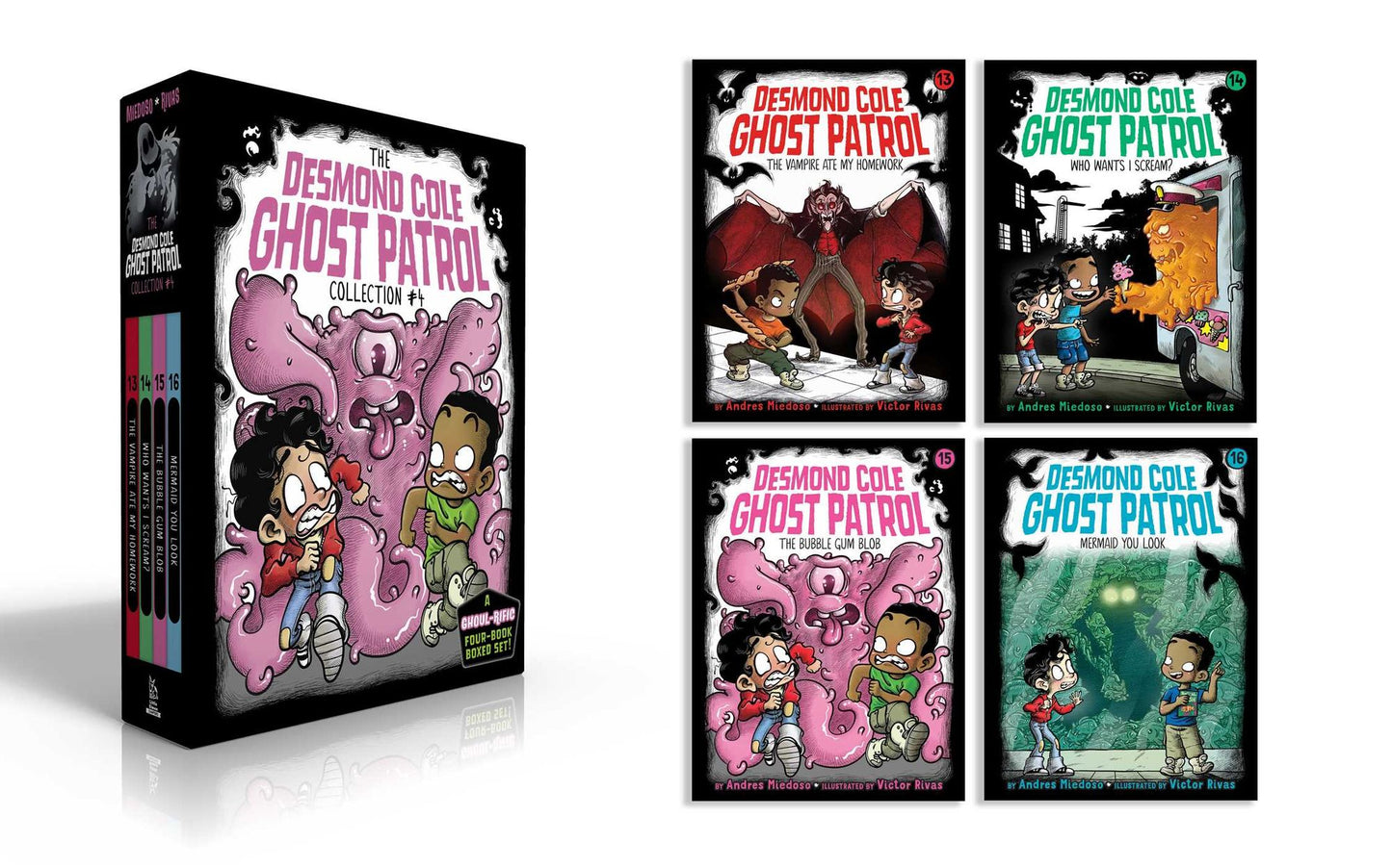 The Desmond Cole Ghost Patrol Collection #4 (Boxed Set): The Vampire Ate My Homework; Who Wants I Scream?; The Bubble Gum Blob; Mermaid You Look