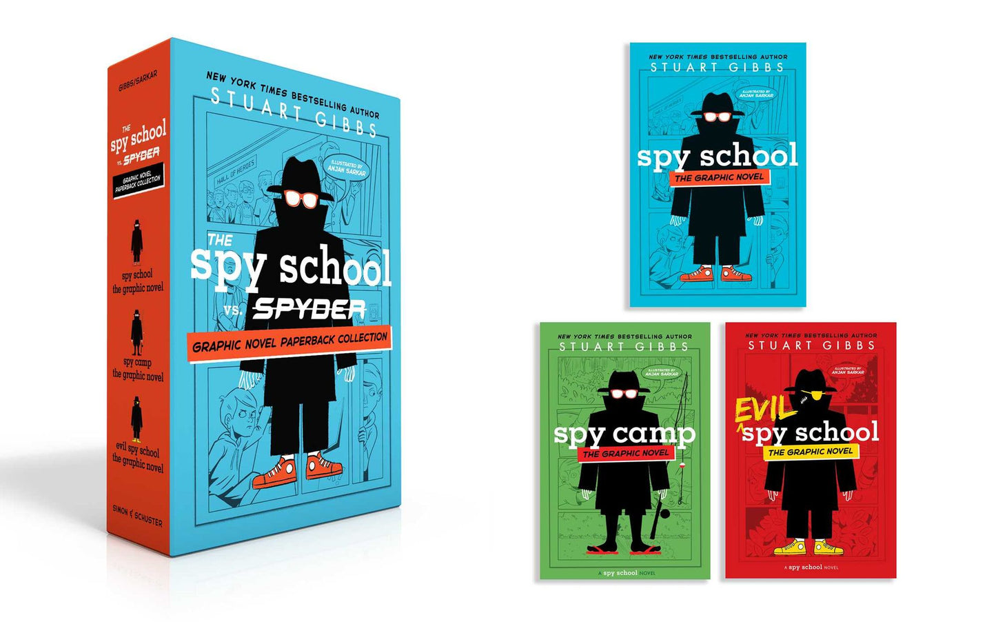 The Spy School vs. SPYDER Graphic Novel Paperback Collection (Boxed Set): Spy School the Graphic Novel; Spy Camp the Graphic Novel; Evil Spy School the Graphic Novel