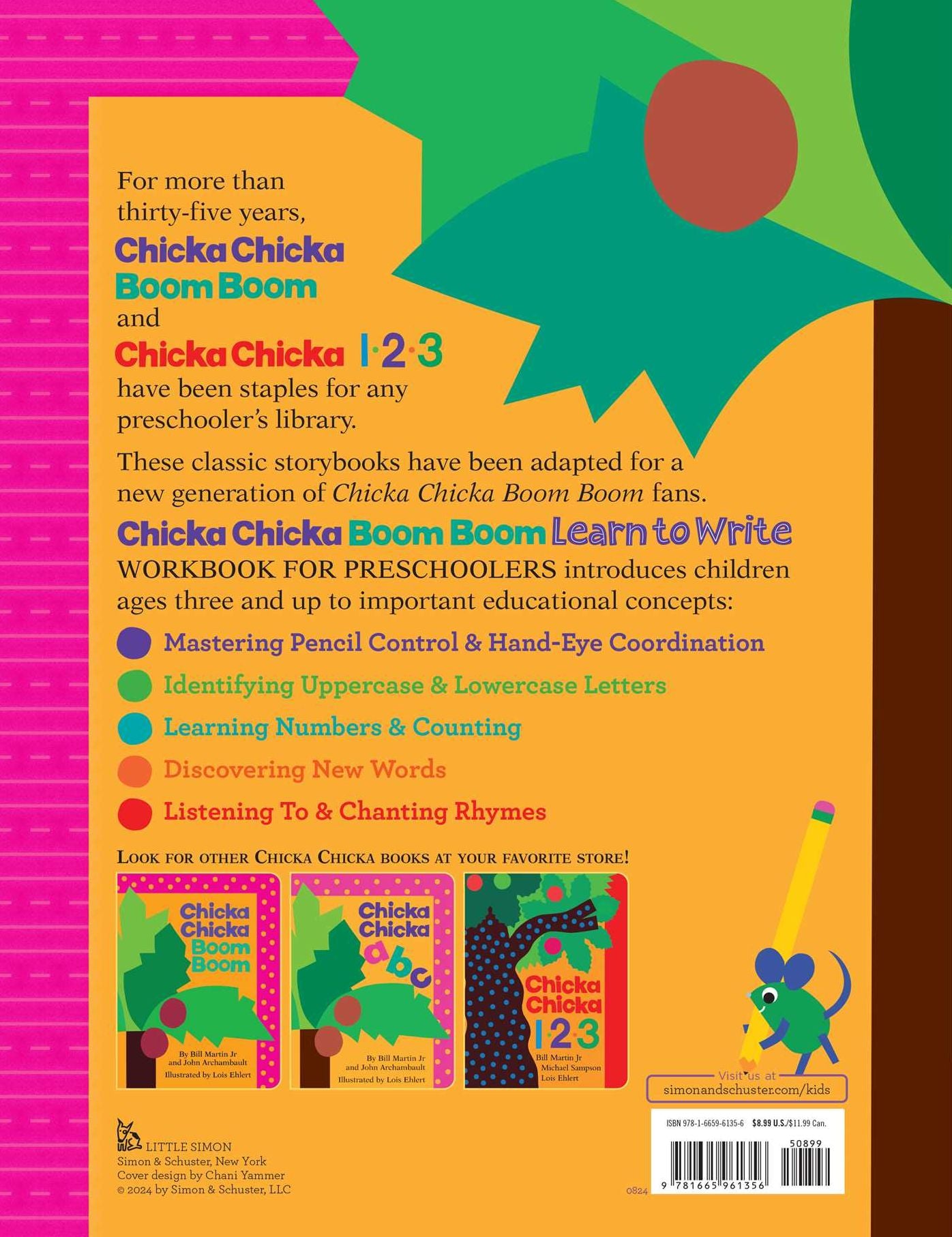 Chicka Chicka Boom Boom Learn to Write Workbook for Preschoolers
