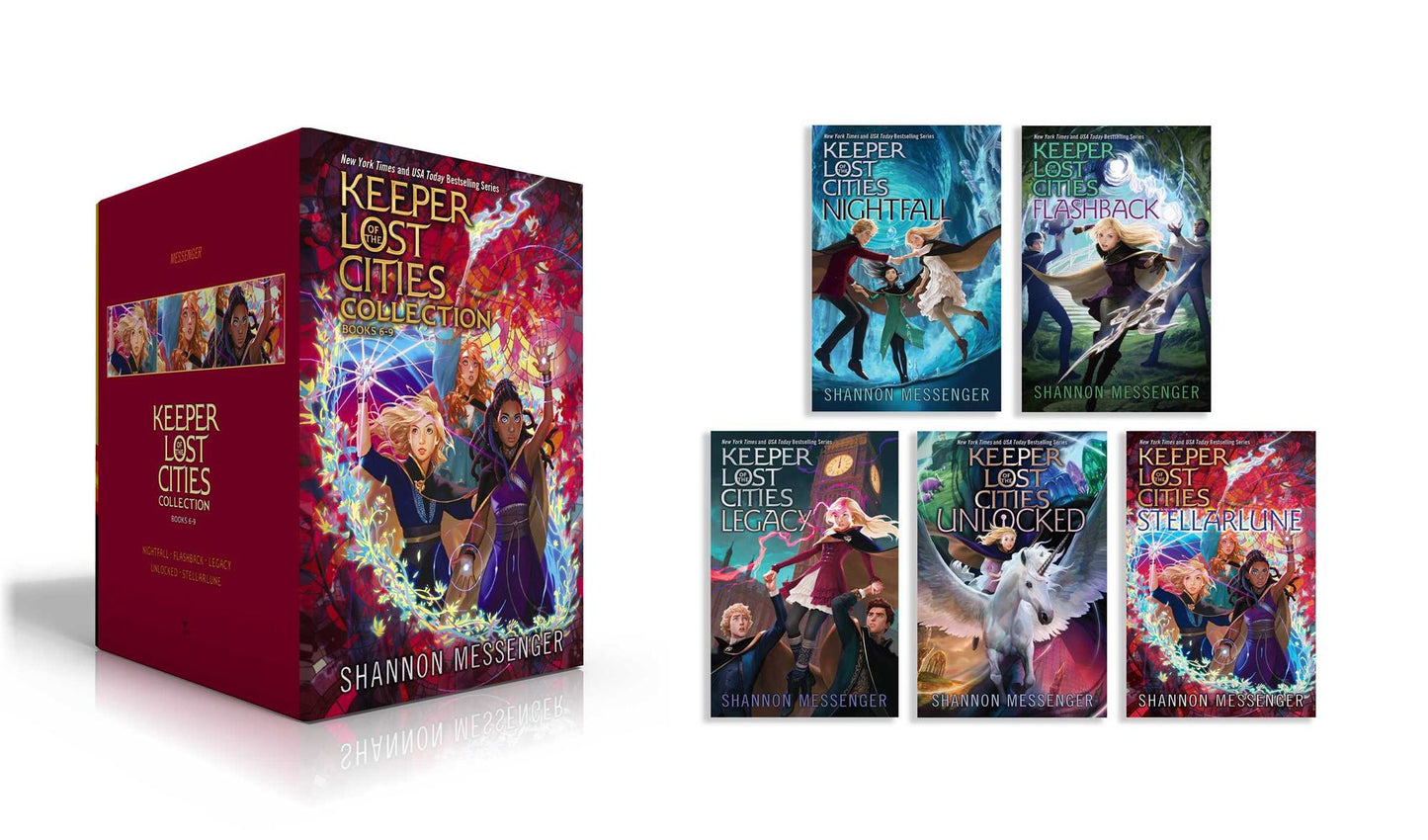 Keeper of the Lost Cities Collection Books 6-9 (Boxed Set): Nightfall; Flashback; Legacy; Unlocked Book 8.5; Stellarlune