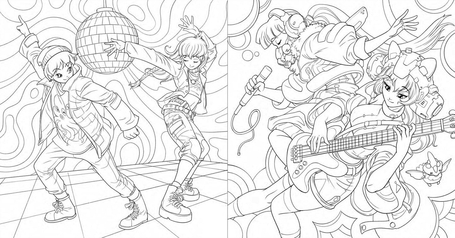 Manga Glow in the Dark Coloring