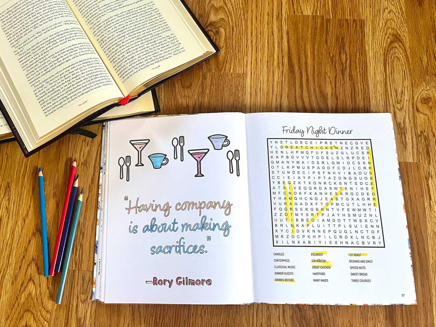 Gilmore Girls Word Search, Quips, Quotes, and Coloring Book