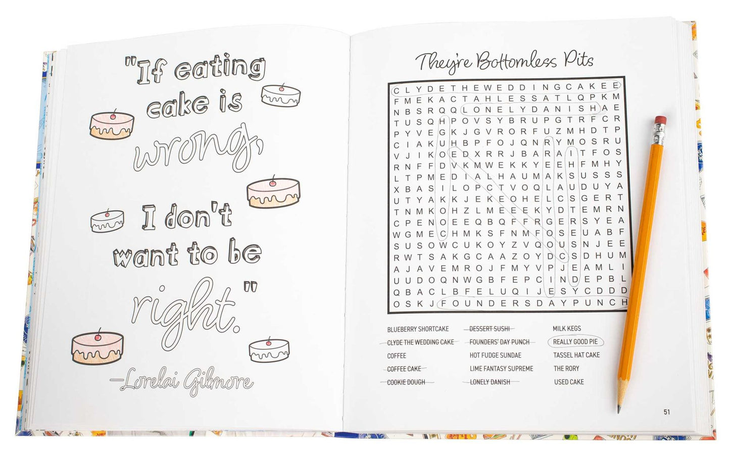 Gilmore Girls Word Search, Quips, Quotes, and Coloring Book