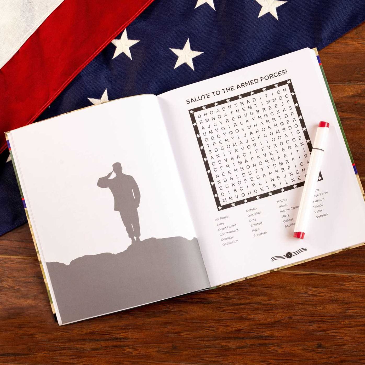Salute to the Armed Forces Word Search