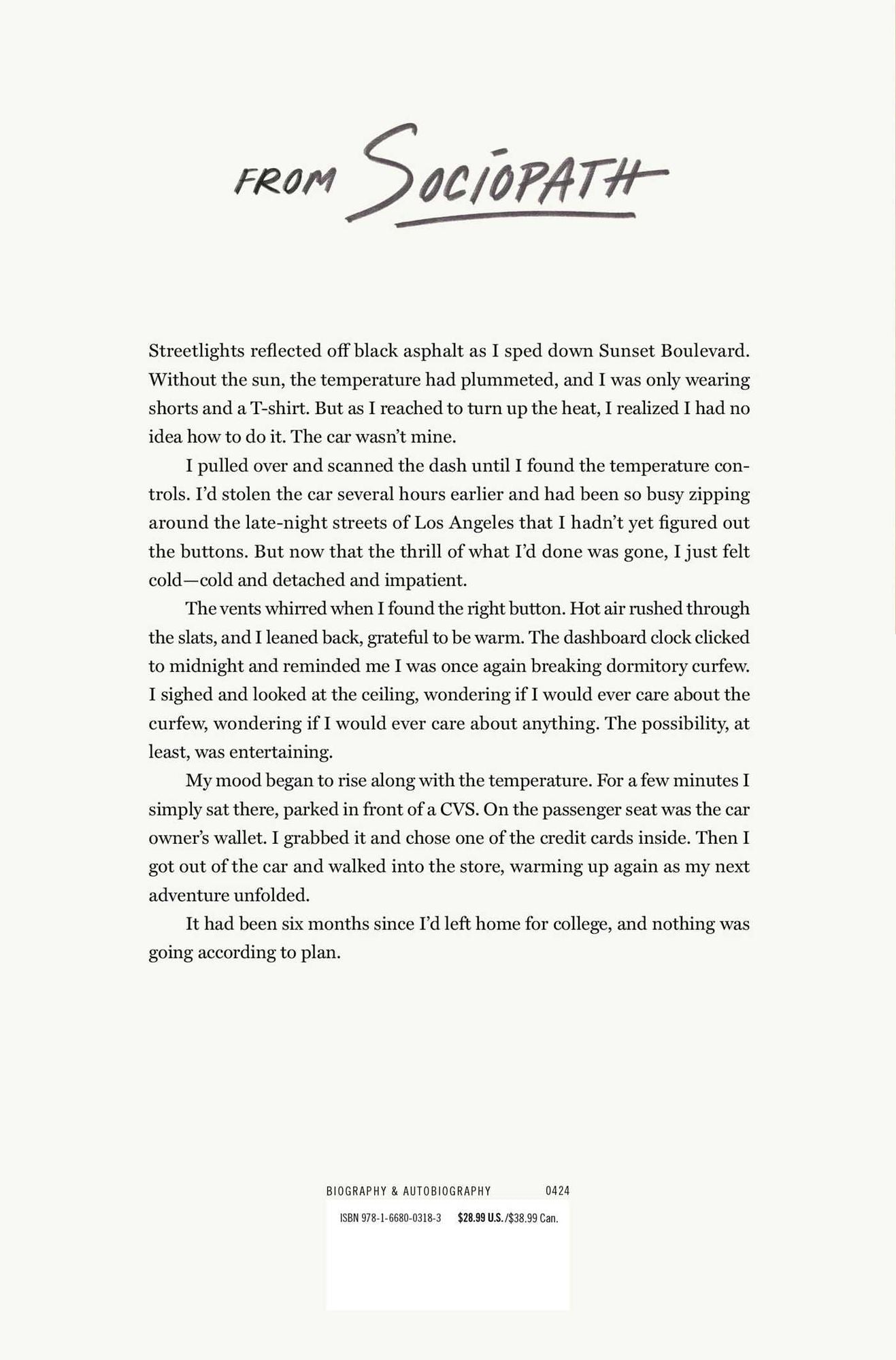 Sociopath: A Memoir