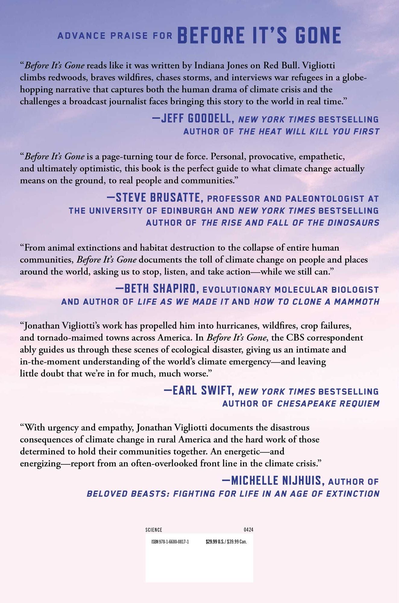 Before It's Gone: Stories from the Front Lines of Climate Change in Small-Town America