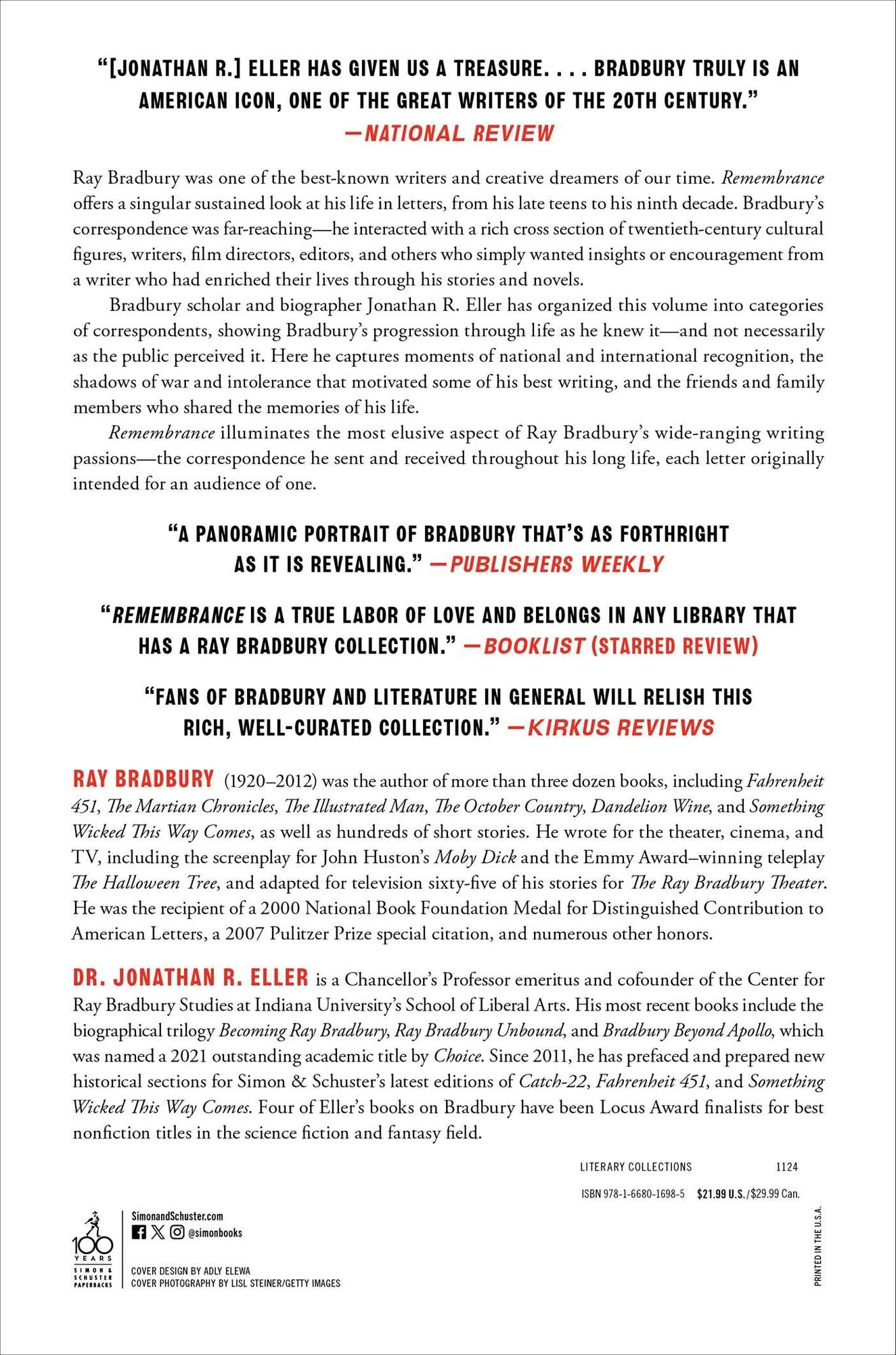 Remembrance: Selected Correspondence of Ray Bradbury