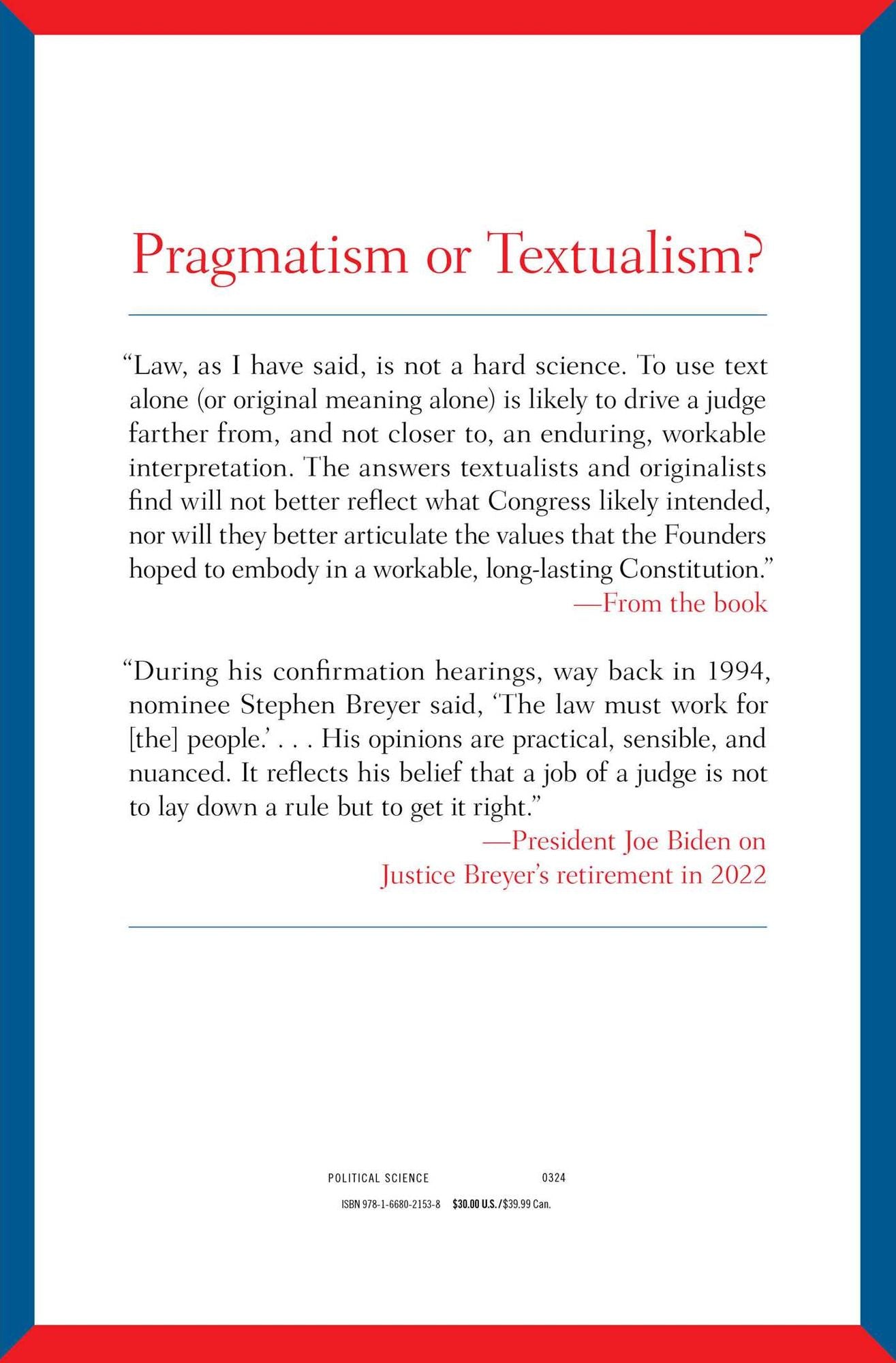 Reading the Constitution: Why I Chose Pragmatism, Not Textualism