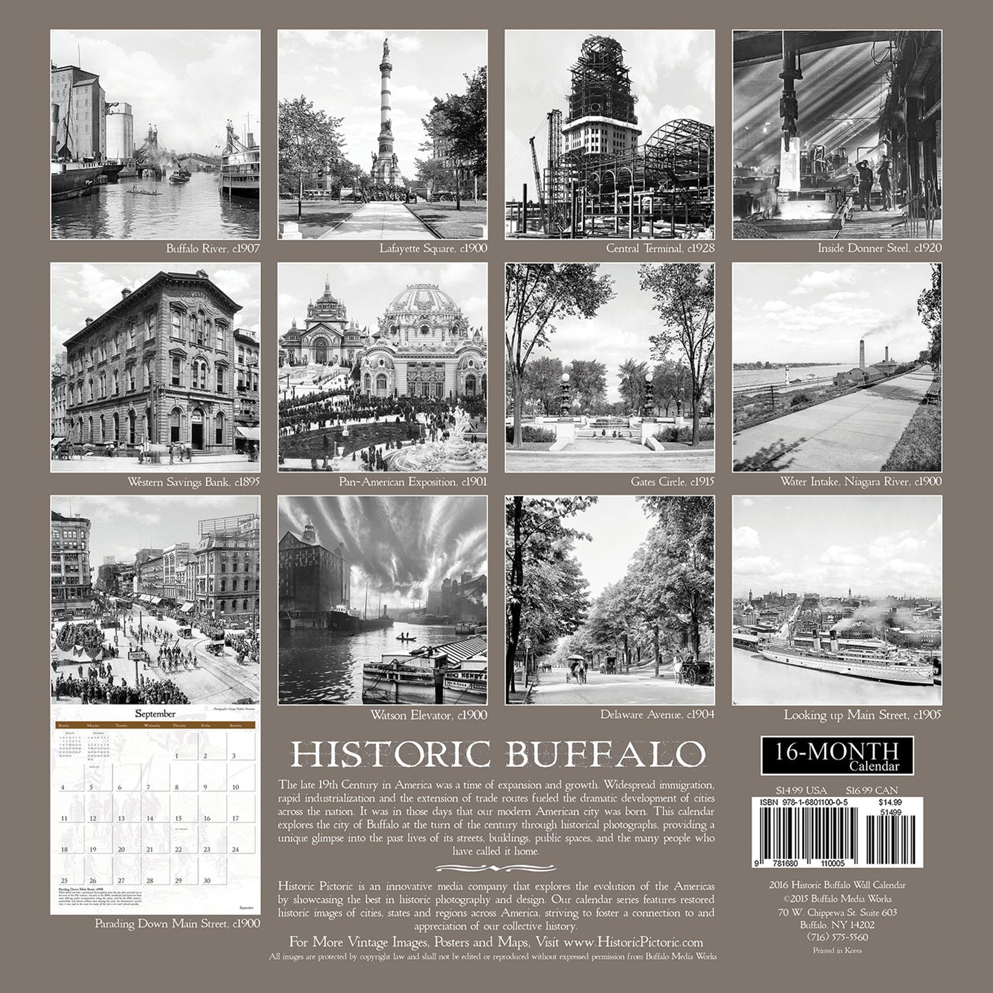 2016 Historic Buffalo Wall Calendar
