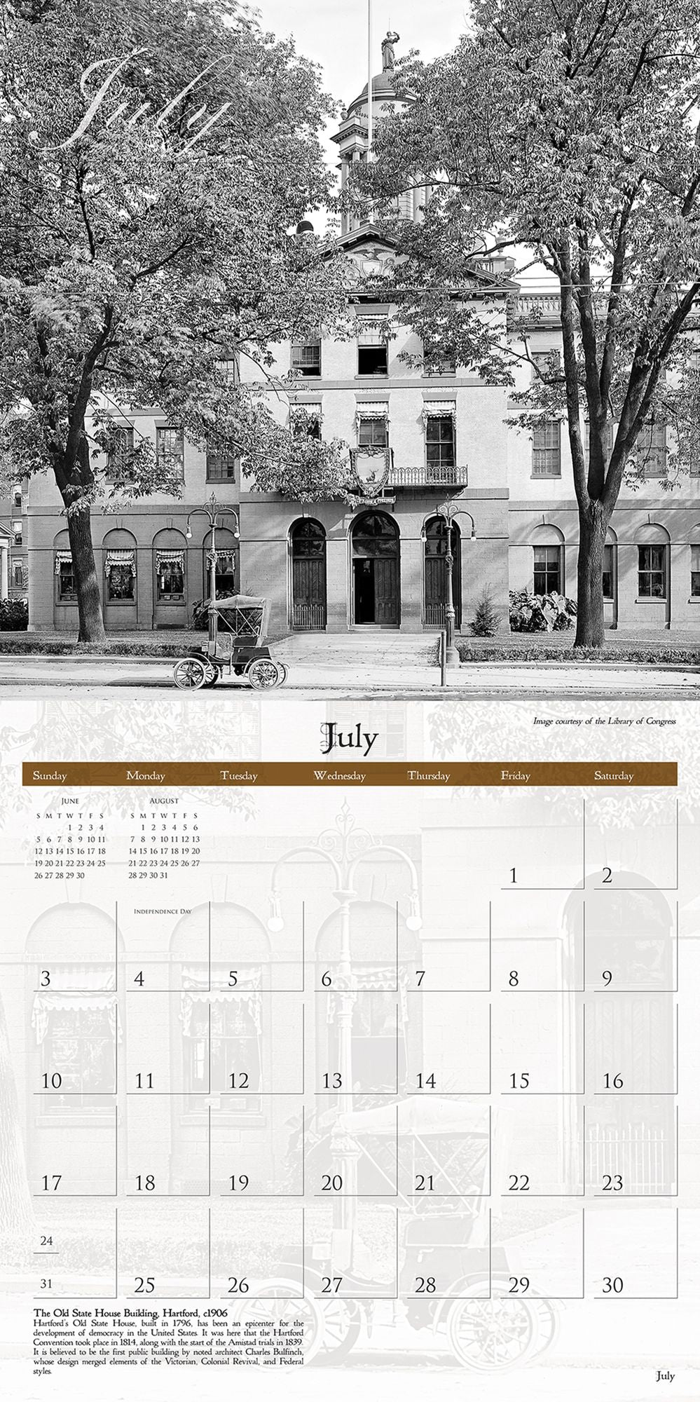 2016 Historic Connecticut Wall Calendar