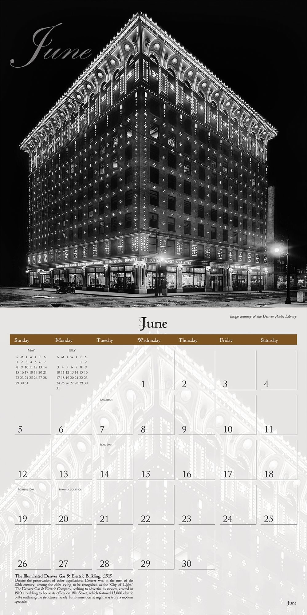 2016 Historic Denver Wall Calendar