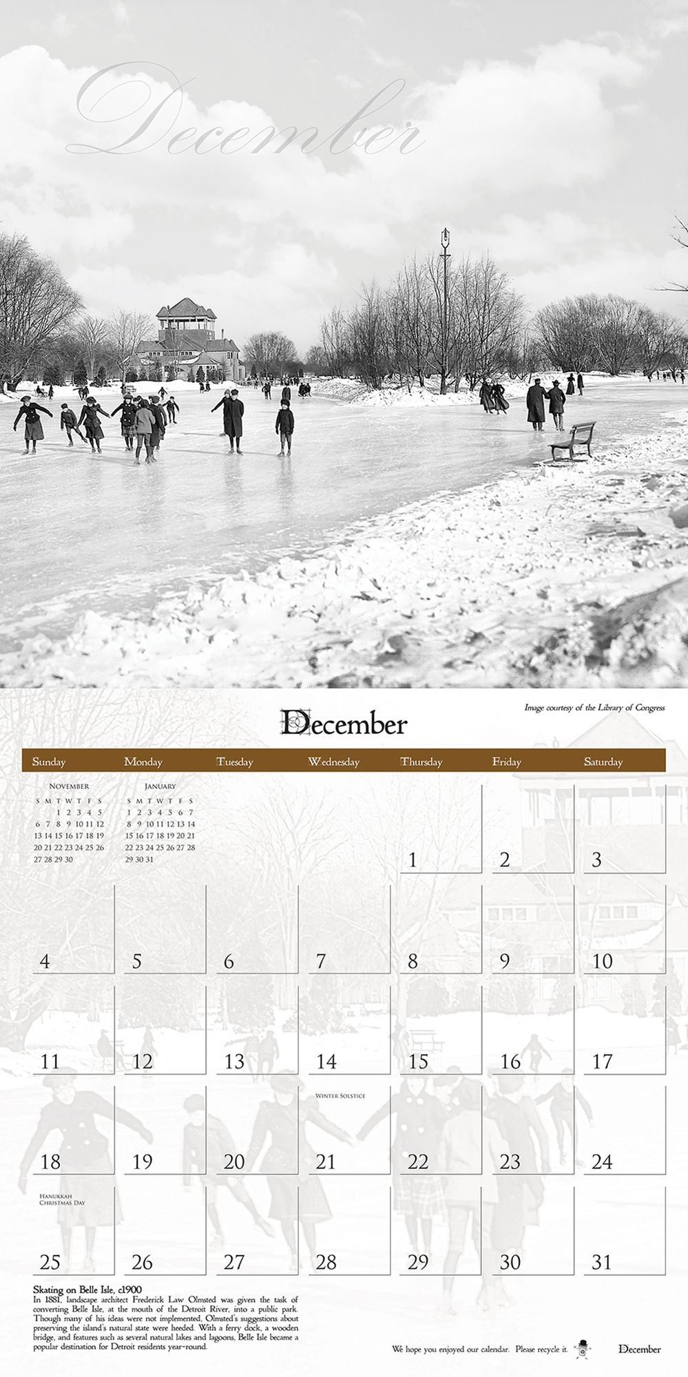 2016 Historic Detroit Wall Calendar