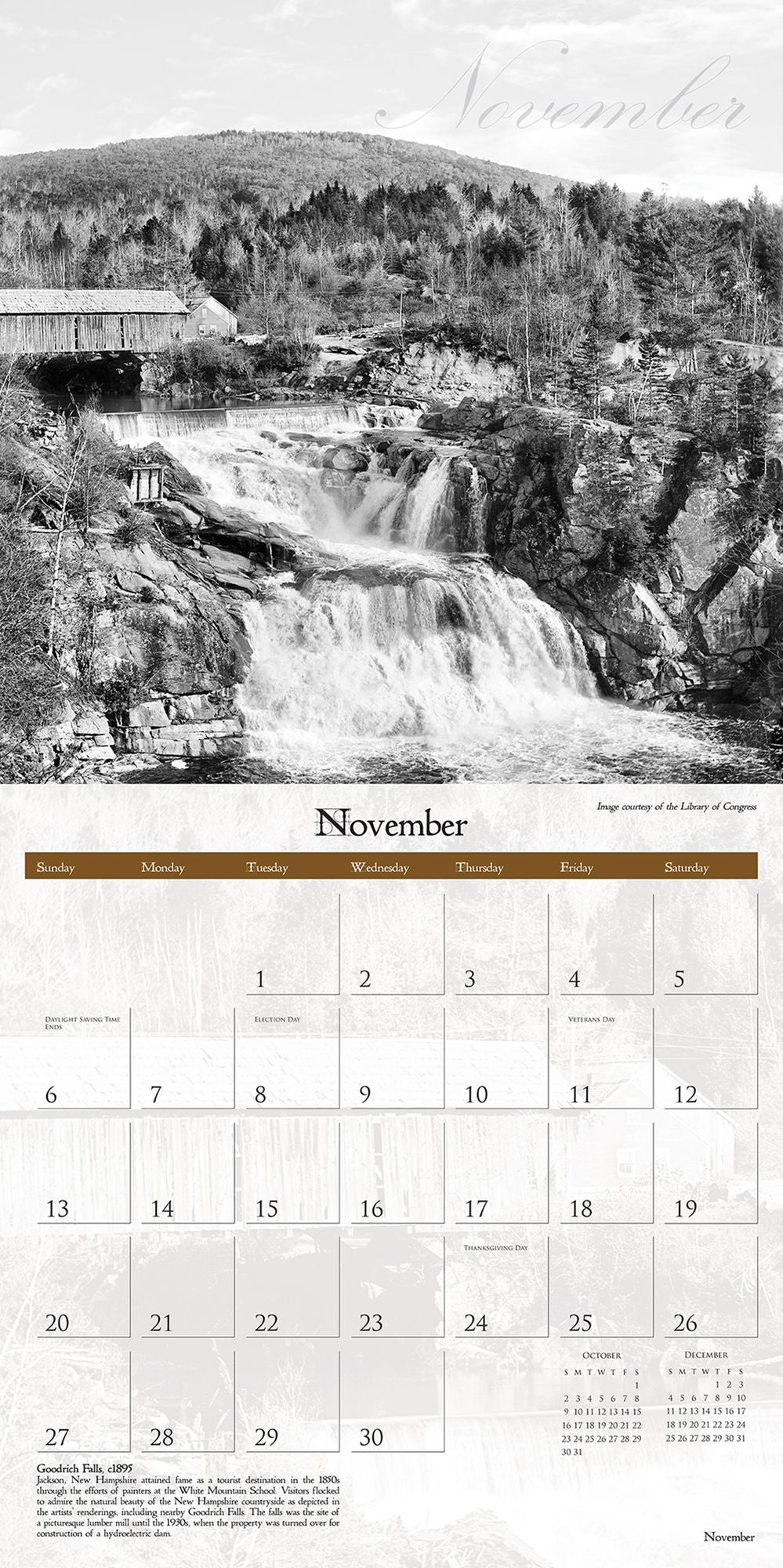 2016 Historic New Hampshire Wall Calendar