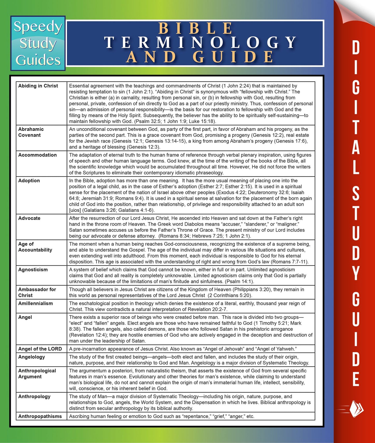 Bible Terminology And Guide: Speedy Study Guides